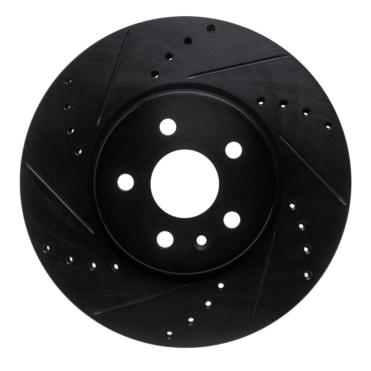 633-45020L Drilled/Slotted Brake Rotor [Black], Fits Select GM, Position: Front Left