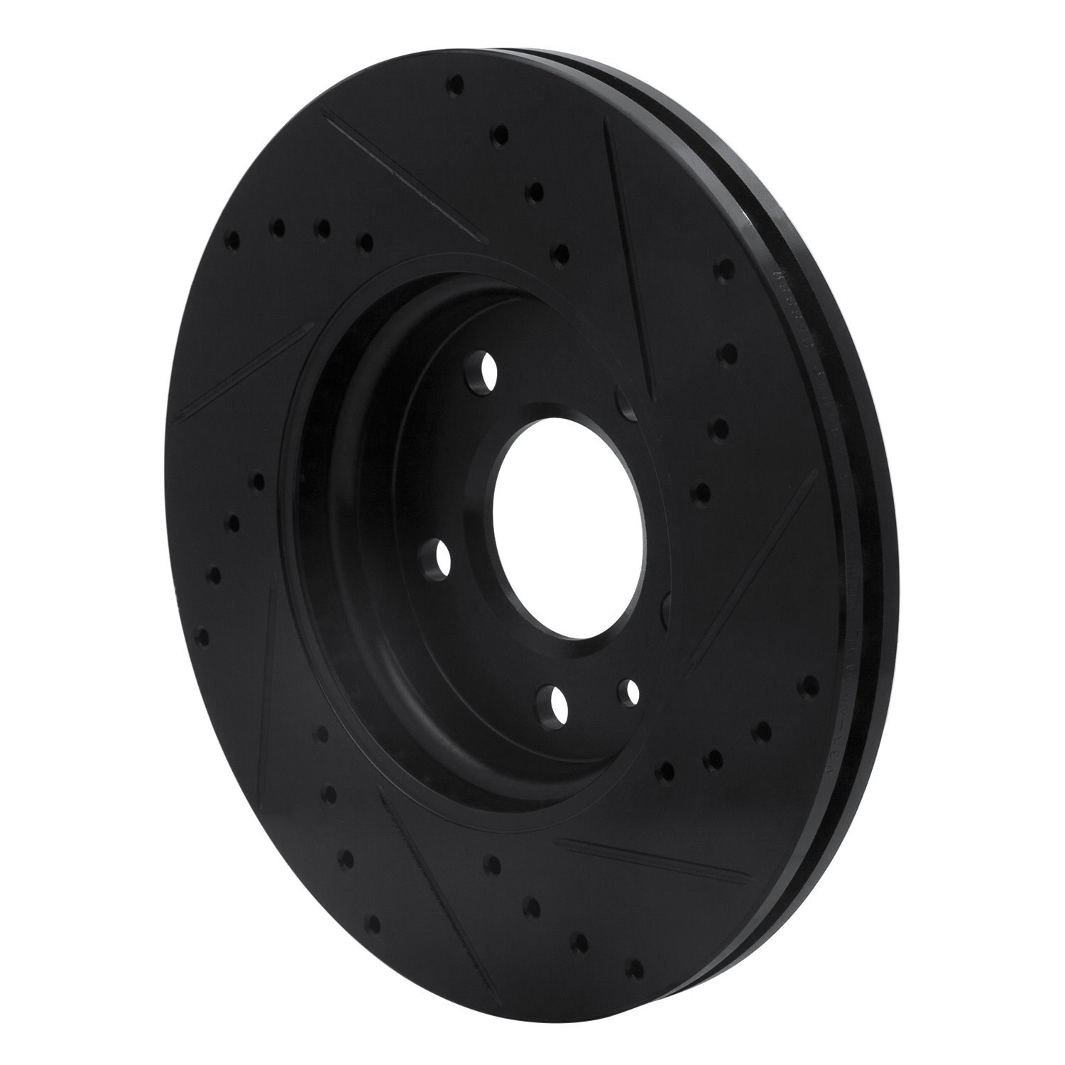 633-45045L Drilled/Slotted Brake Rotor [Black], Fits Select GM, Position: Front Left