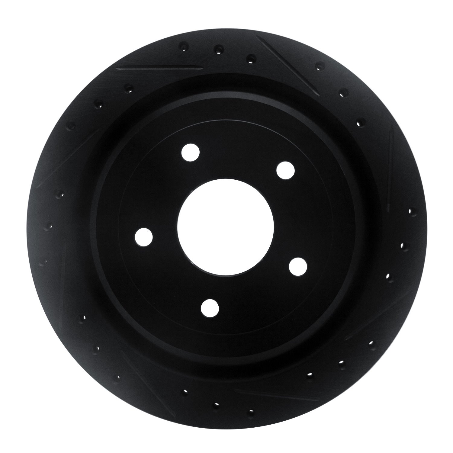 633-46009R Drilled/Slotted Brake Rotor [Black], 1997-2013 GM, Position: Rear Right