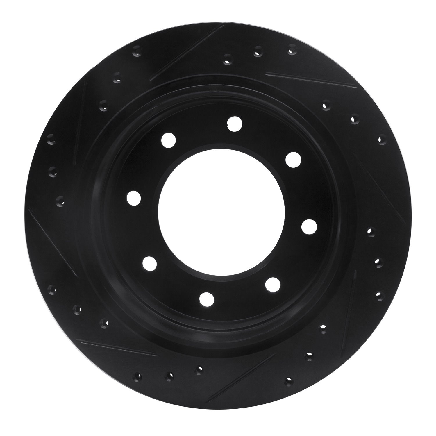 633-46011R Drilled/Slotted Brake Rotor [Black], 2000-2011 GM, Position: Rear Right