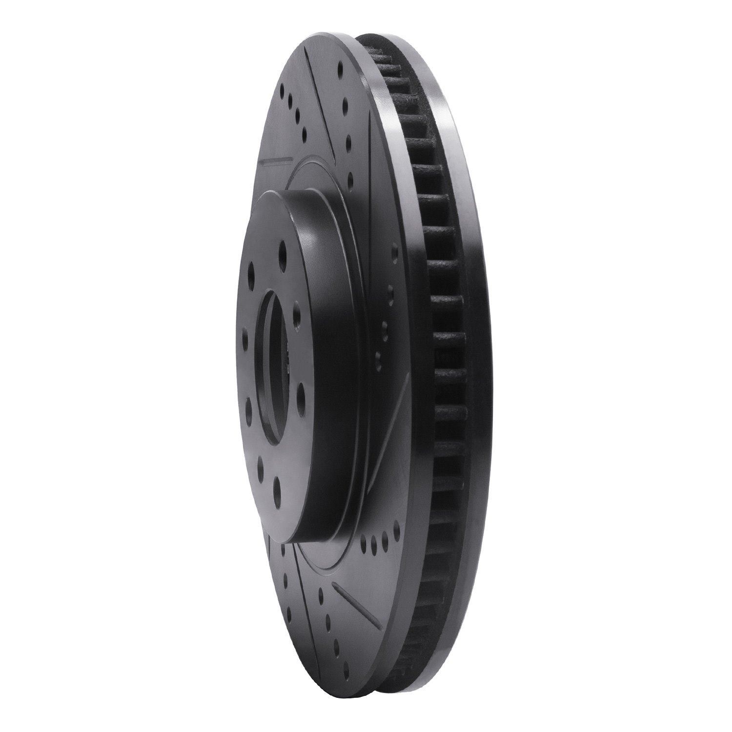 633-46012R Drilled/Slotted Brake Rotor [Black], 2003-2007 GM, Position: Front Right