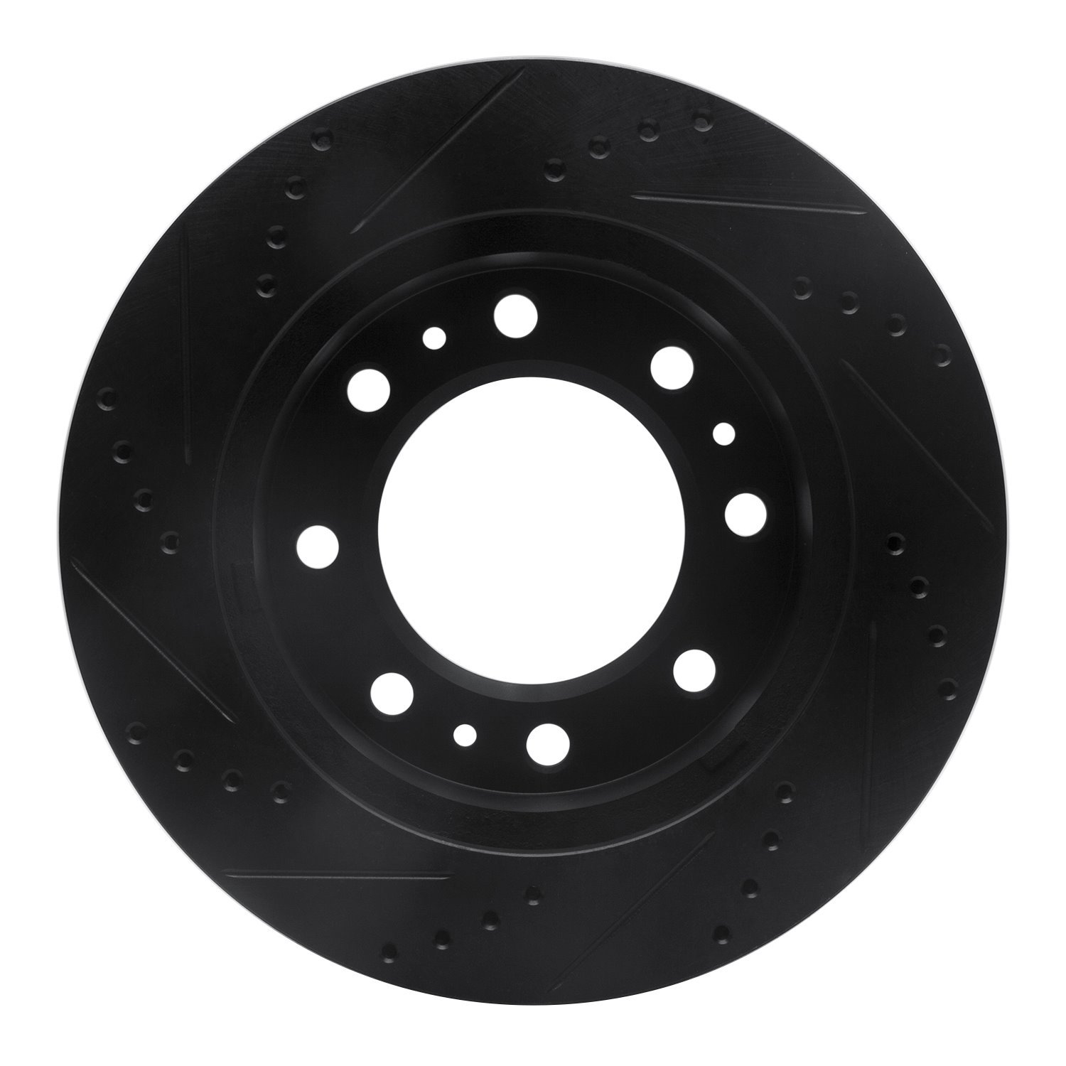 633-46023R Drilled/Slotted Brake Rotor [Black], 2006-2011 GM, Position: Front Right