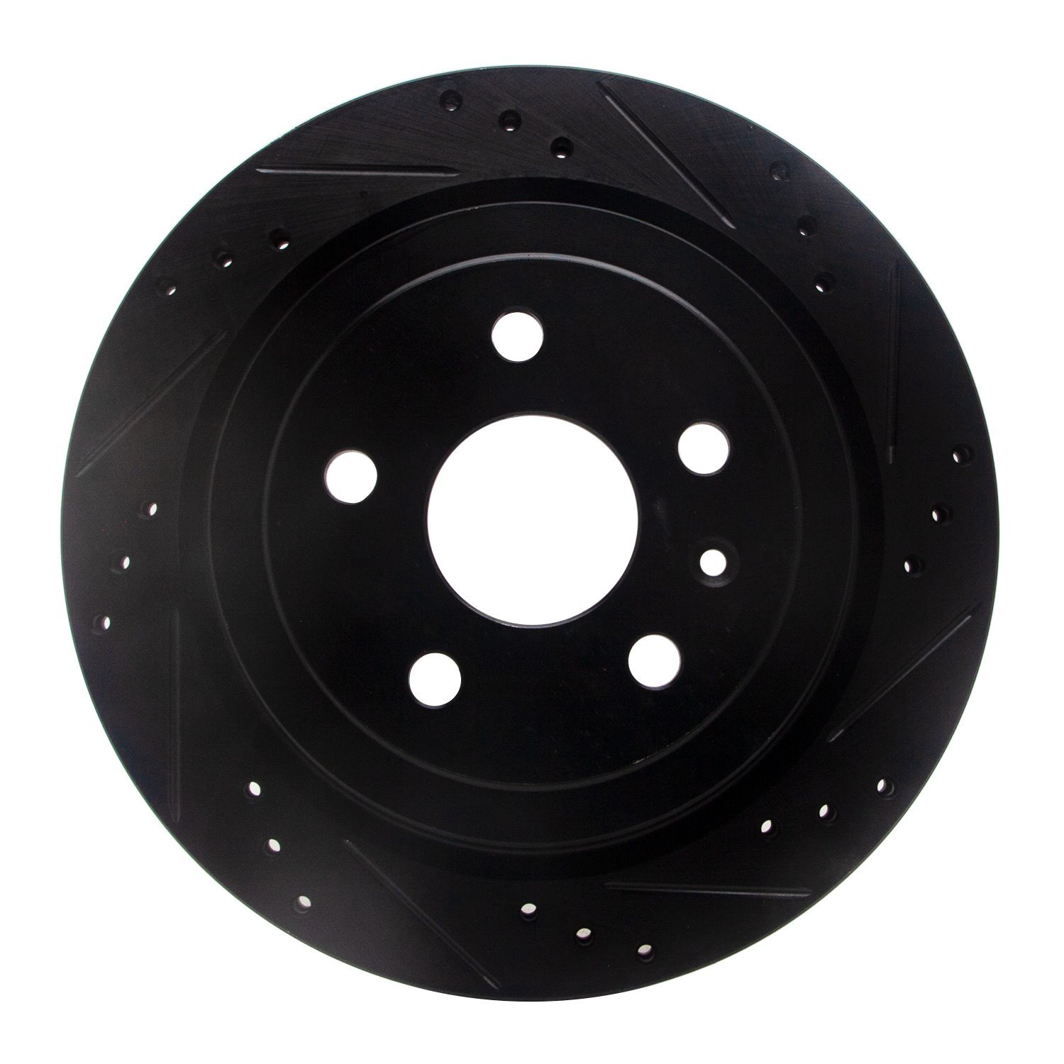 633-46024R Drilled/Slotted Brake Rotor [Black], 2008-2019 GM, Position: Rear Right