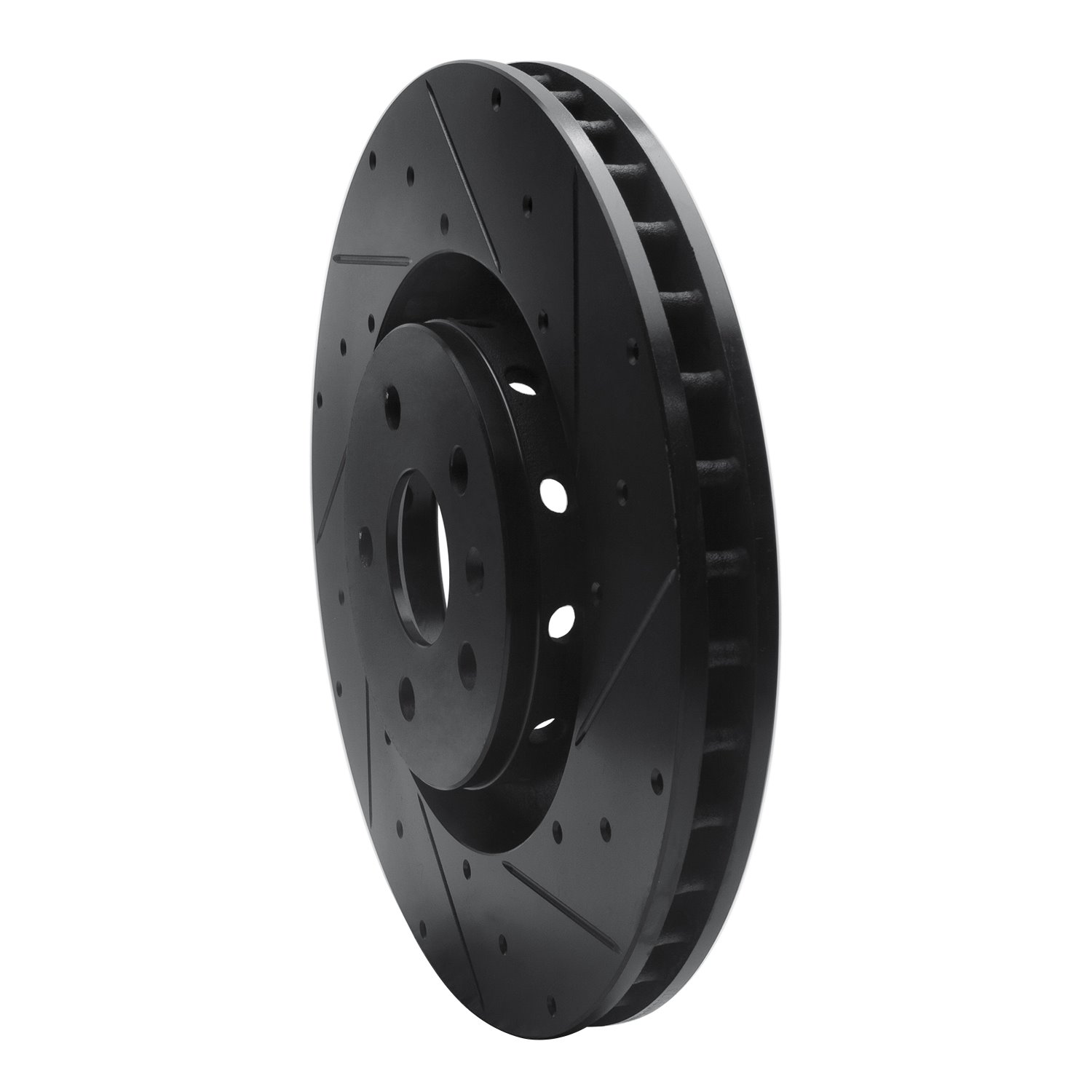 633-46029R Drilled/Slotted Brake Rotor [Black], 2009-2015 GM, Position: Front Right