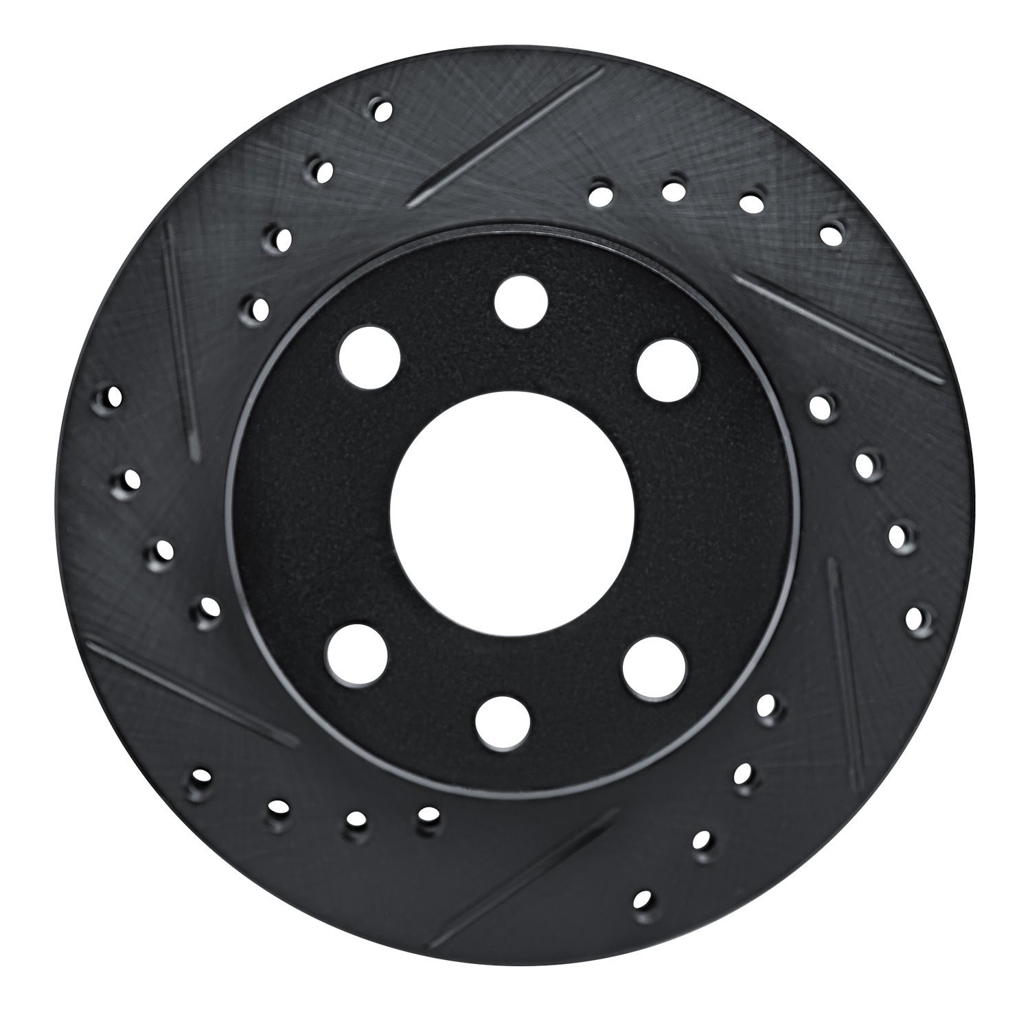 633-47002L Drilled/Slotted Brake Rotor [Black], 1985-1993 GM, Position: Front Left