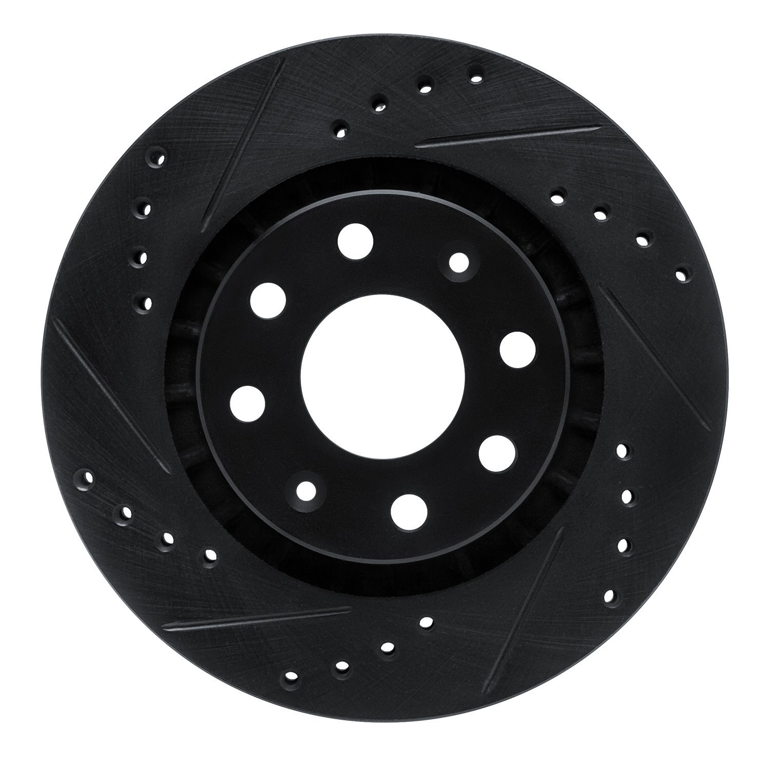 633-47003L Drilled/Slotted Brake Rotor [Black], 2004-2017 GM, Position: Front Left