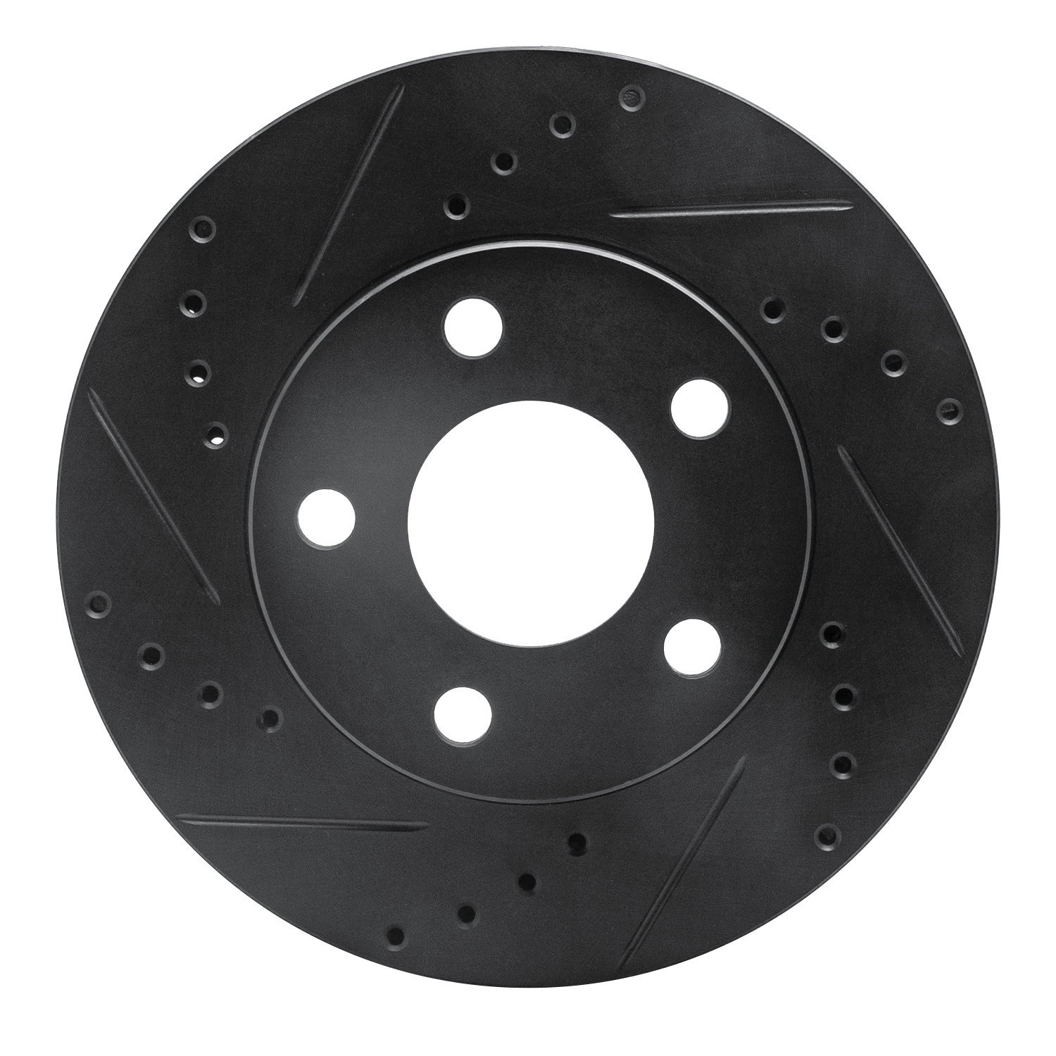 633-47026L Drilled/Slotted Brake Rotor [Black], 1990-1997 GM, Position: Front Left