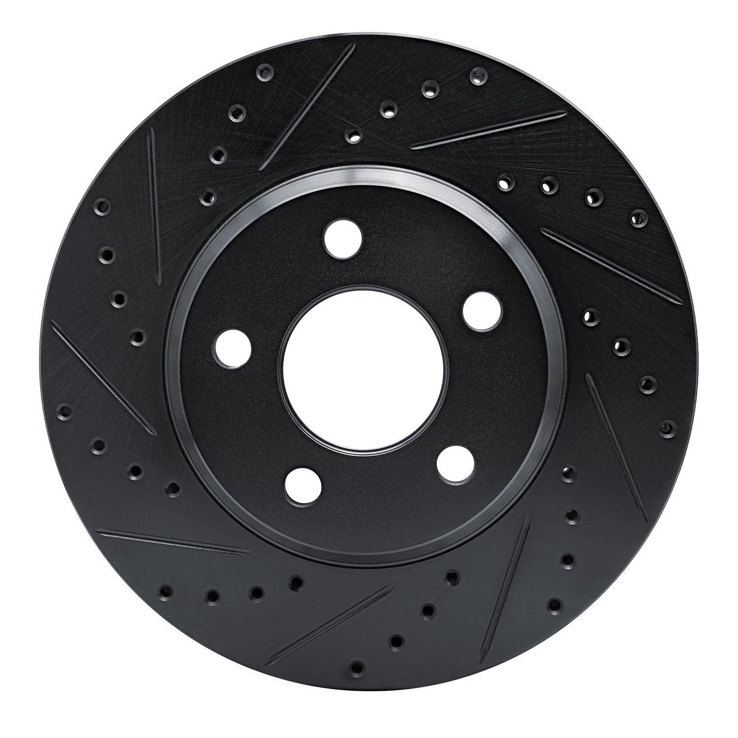 633-47032L Drilled/Slotted Brake Rotor [Black], 2005-2005 GM, Position: Front Left