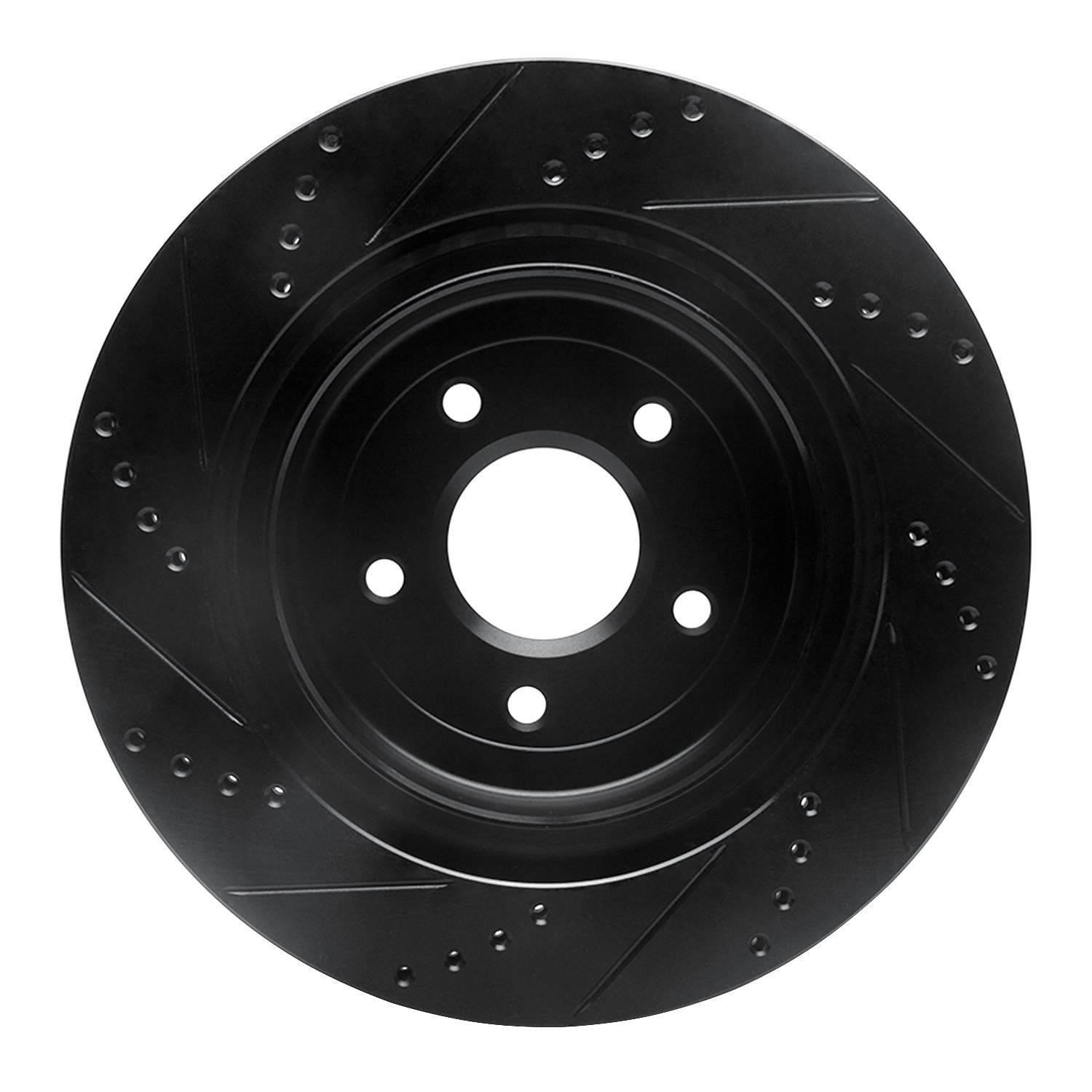 633-47035R Drilled/Slotted Brake Rotor [Black], 2006-2013 GM, Position: Rear Right