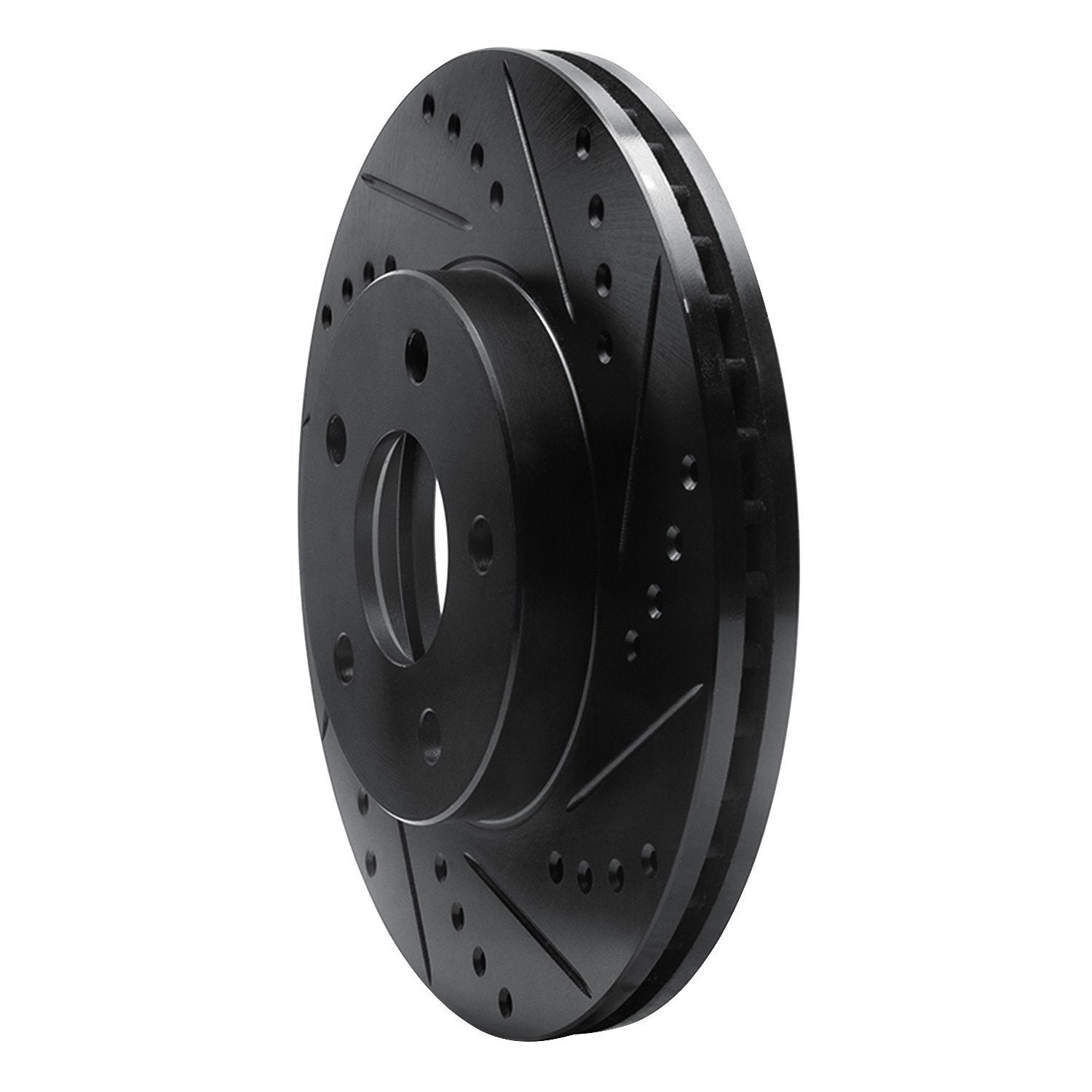 633-47036R Drilled/Slotted Brake Rotor [Black], 2007-2010 GM, Position: Front Right