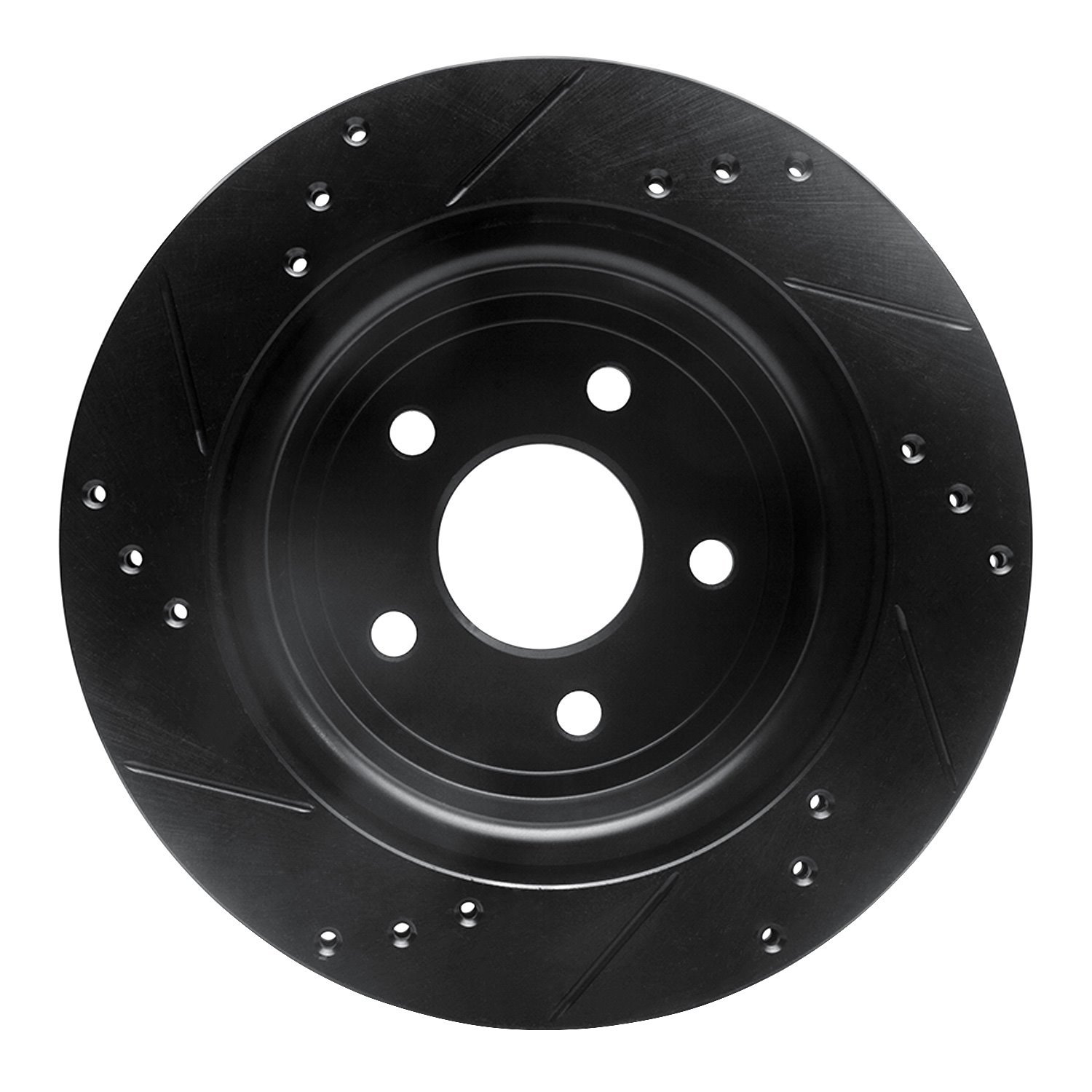 633-47038R Drilled/Slotted Brake Rotor [Black], 2008-2010 GM, Position: Rear Right