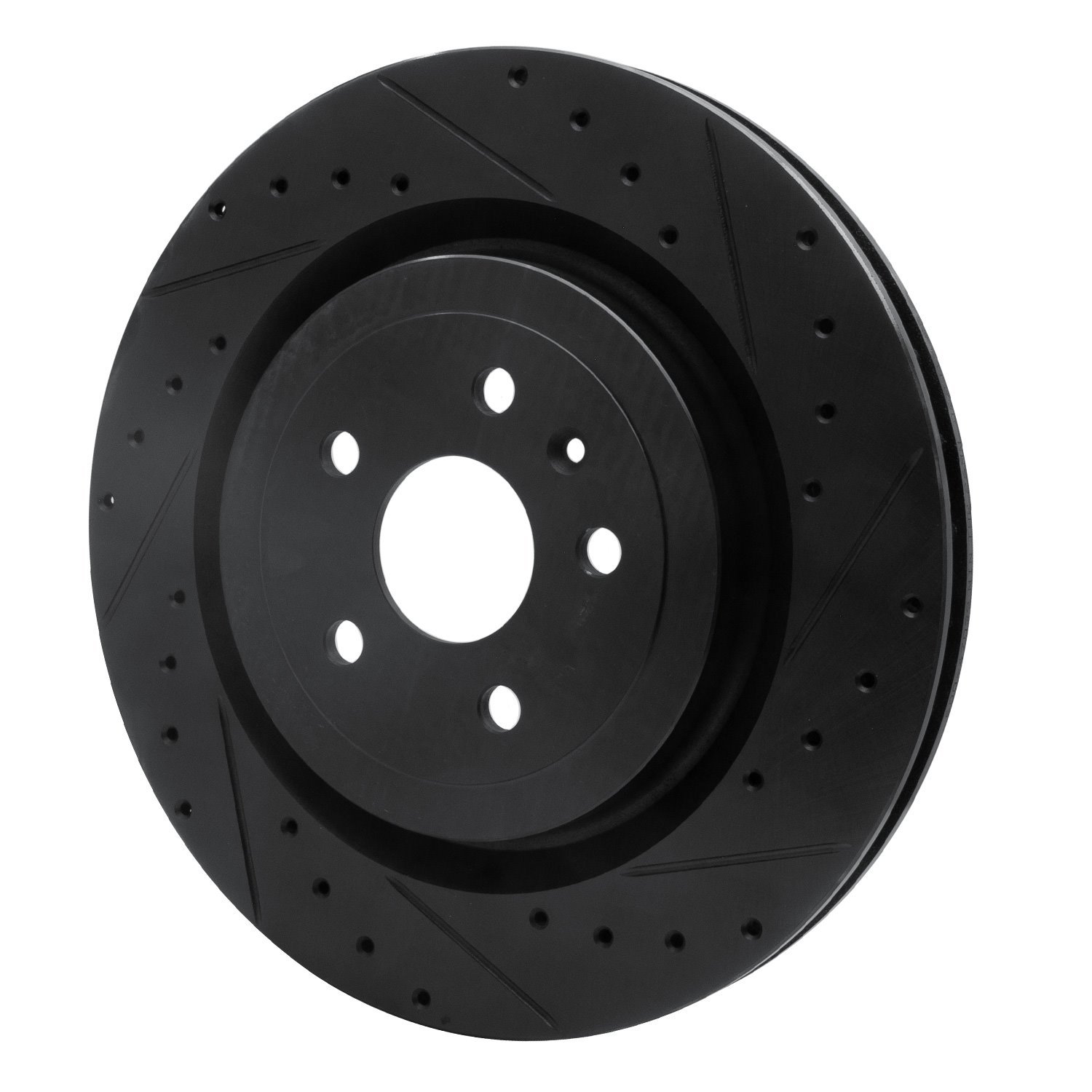 633-47039R Drilled/Slotted Brake Rotor [Black], Fits Select GM, Position: Rear Right