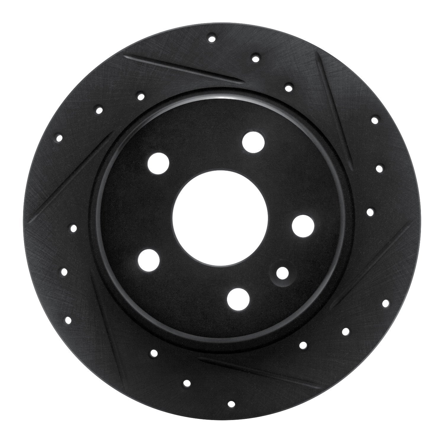 633-47052R Drilled/Slotted Brake Rotor [Black], Fits Select GM, Position: Rear Right