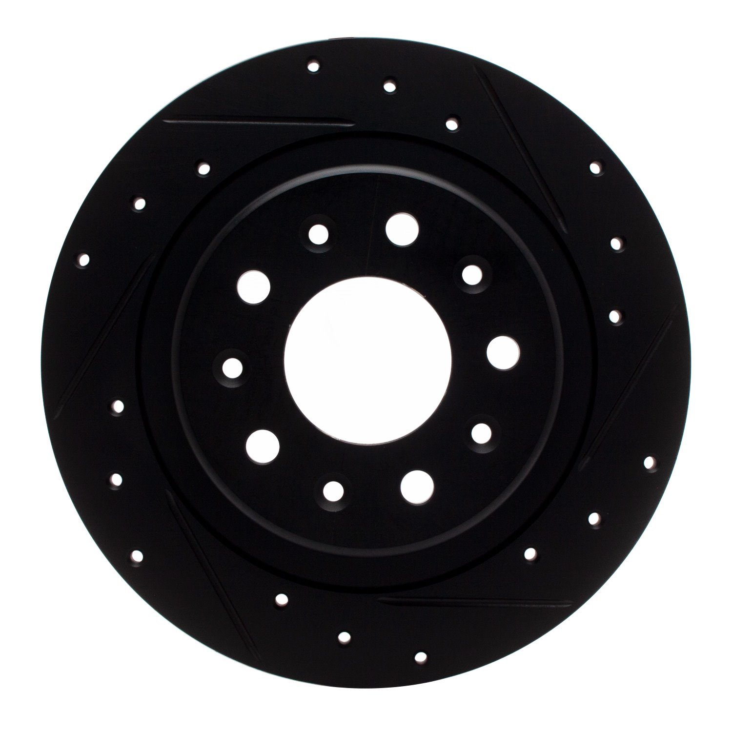 633-47075R Drilled/Slotted Brake Rotor [Black], Fits Select GM, Position: Rear Right