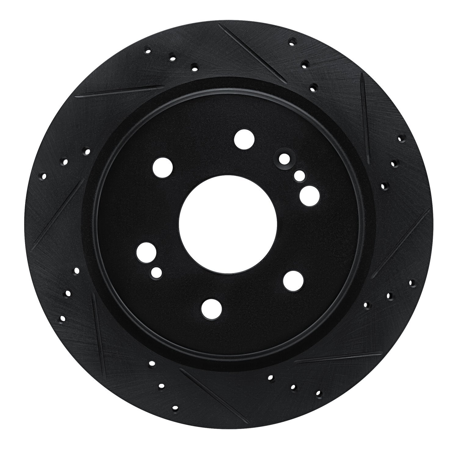 633-47081R Drilled/Slotted Brake Rotor [Black], Fits Select GM, Position: Rear Right
