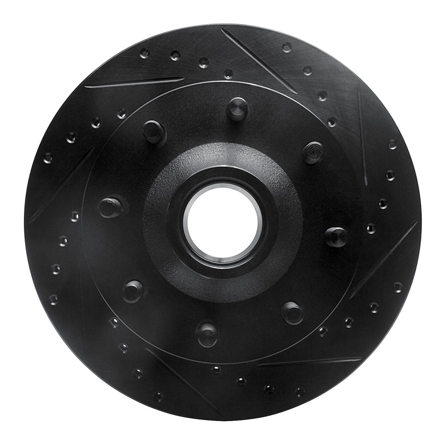 633-48004R Drilled/Slotted Brake Rotor [Black], 1971-1995 Multiple Makes/Models, Position: Front Right