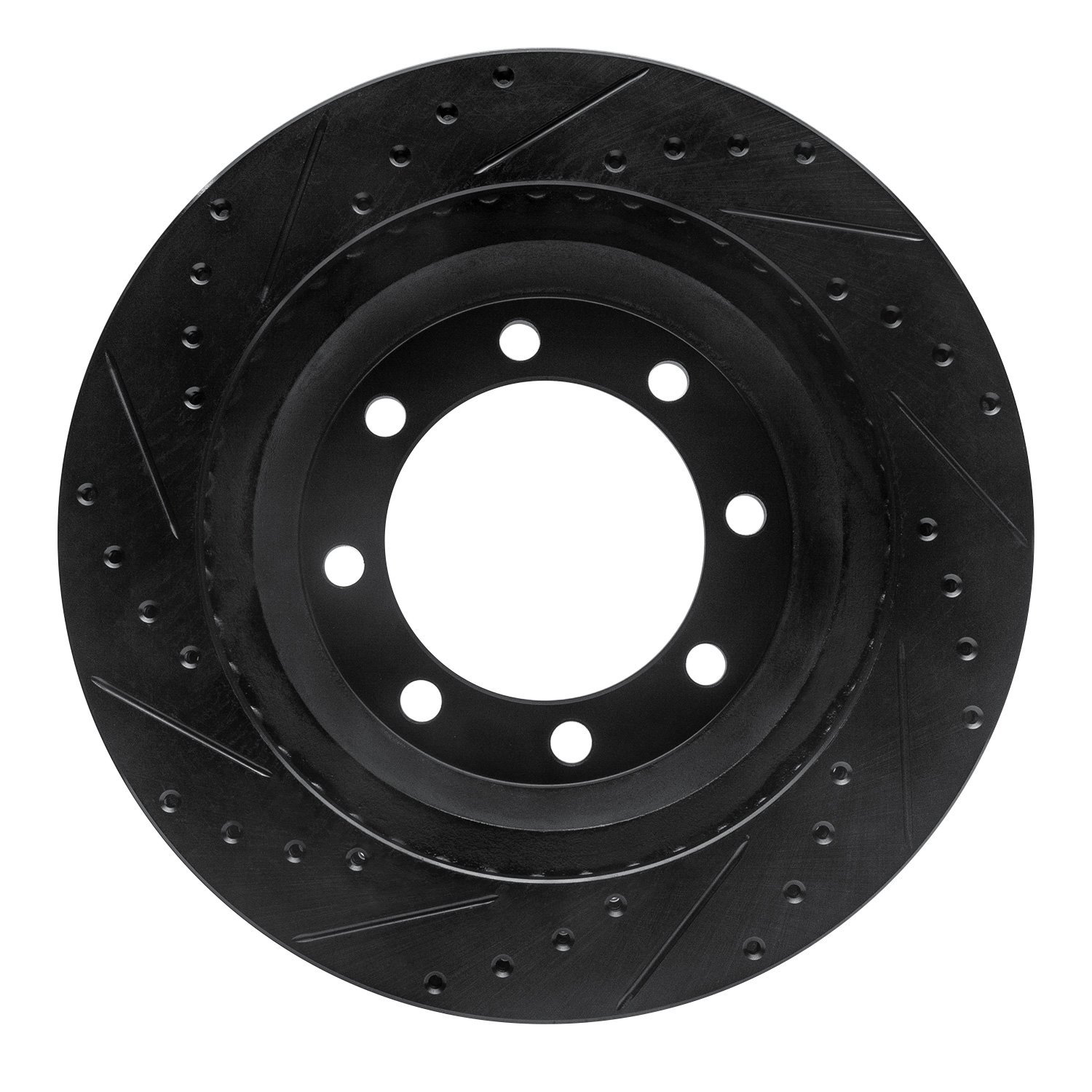 633-48014R Drilled/Slotted Brake Rotor [Black], 1976-1996 Multiple Makes/Models, Position: Front Right,Fr Right