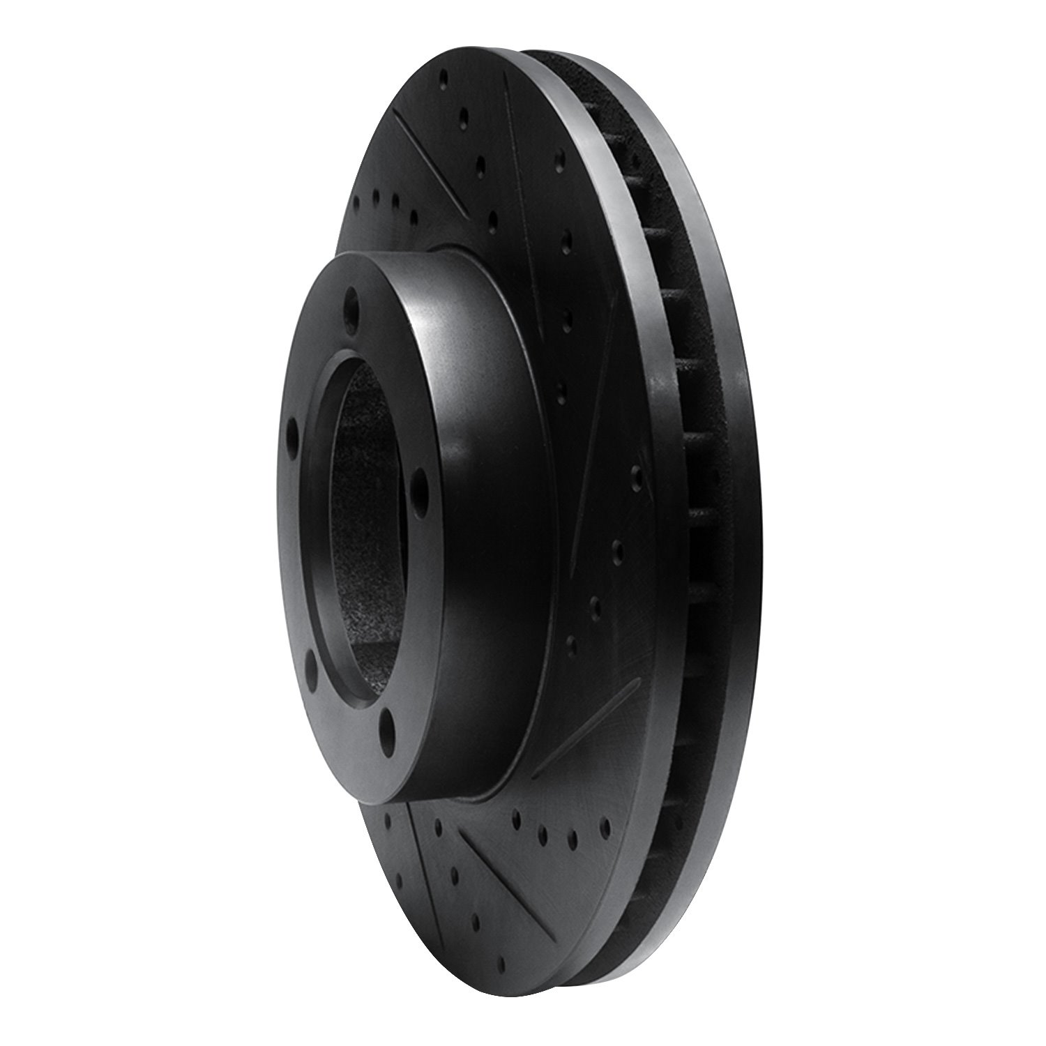 633-48027R Drilled/Slotted Brake Rotor [Black], 1994-2006 Multiple Makes/Models, Position: Front Right,Fr Right