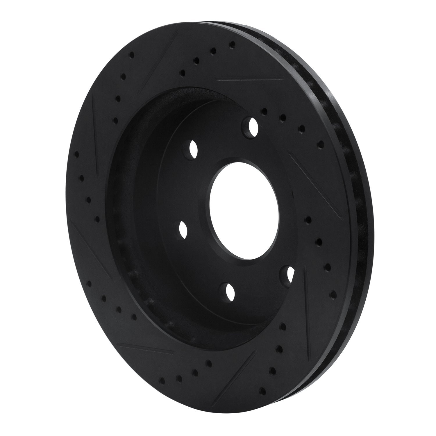633-48036R Drilled/Slotted Brake Rotor [Black], 1999-2008 GM, Position: Front Right