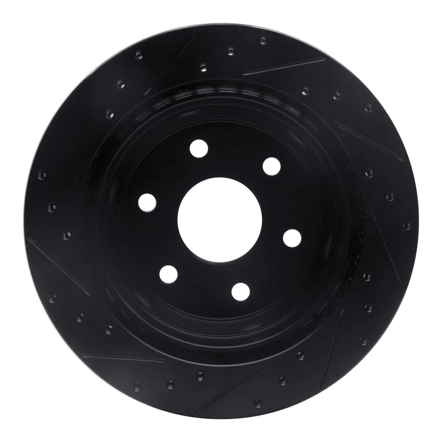633-48041R Drilled/Slotted Brake Rotor [Black], 2000-2014 GM, Position: Rear Right