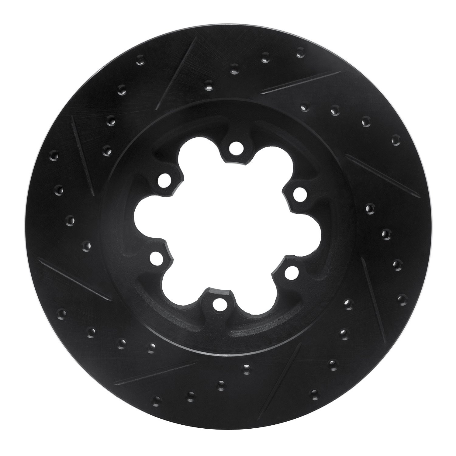 633-48049R Drilled/Slotted Brake Rotor [Black], 2004-2008 GM, Position: Front Right