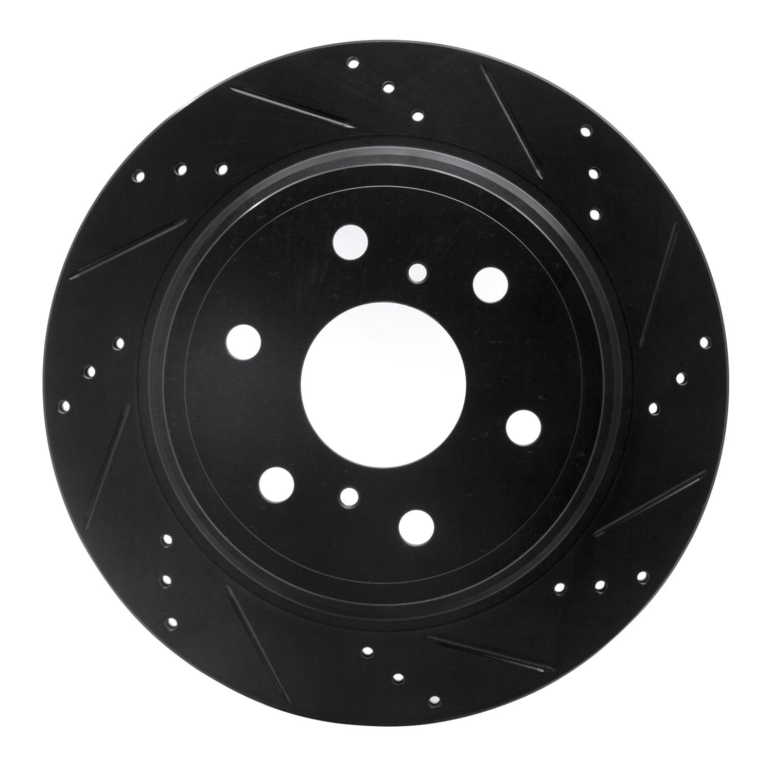 633-48053R Drilled/Slotted Brake Rotor [Black], 2007-2020 GM, Position: Rear Right