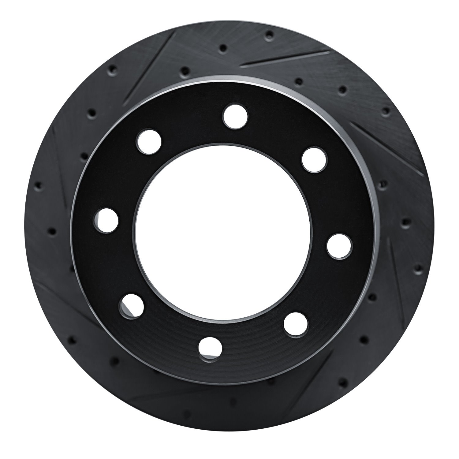 633-48056L Drilled/Slotted Brake Rotor [Black], 2009-2020 GM, Position: Rear Left,Rr Left