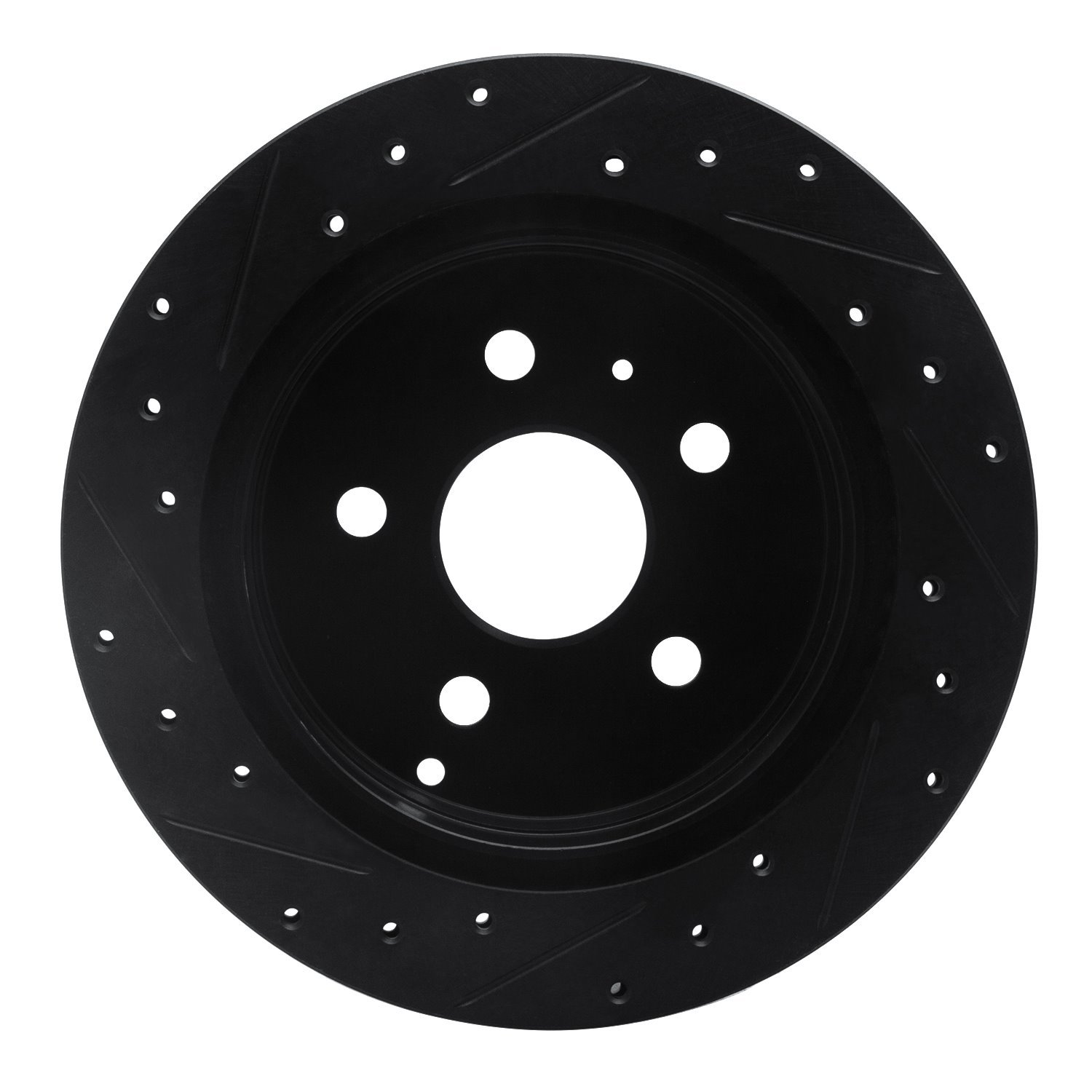 633-48058R Drilled/Slotted Brake Rotor [Black], 2010-2017 GM, Position: Rear Right