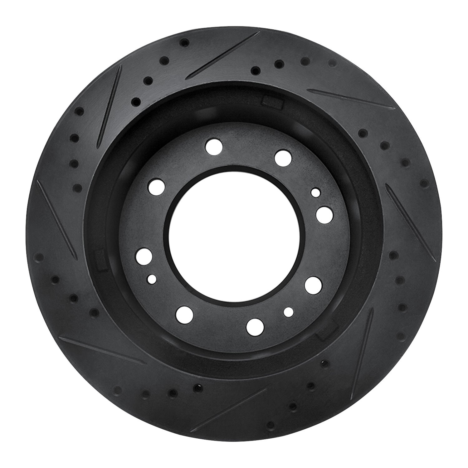 633-48059R Drilled/Slotted Brake Rotor [Black], Fits Select GM, Position: Front Right