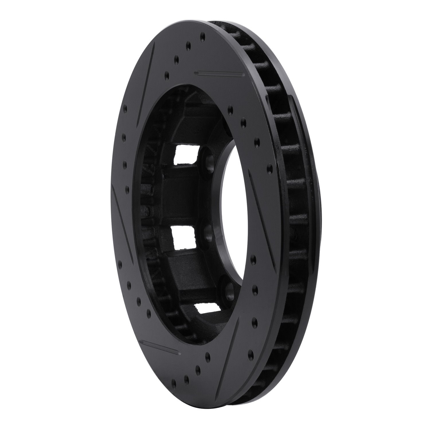 633-48064R Drilled/Slotted Brake Rotor [Black], 1971-1991 Multiple Makes/Models, Position: Front Right