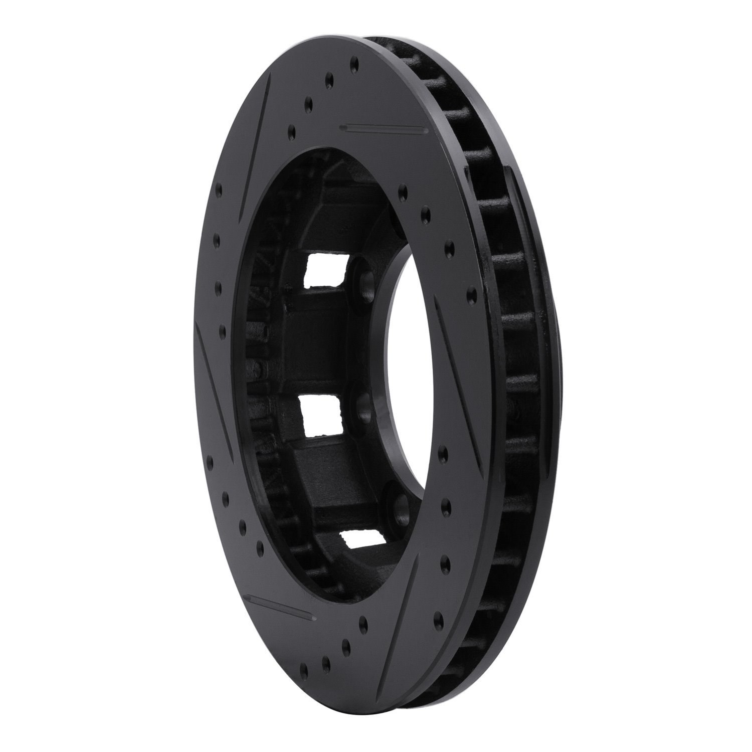 Drilled/Slotted Brake Rotor [Black], 1971-1991 Multiple Makes/Models