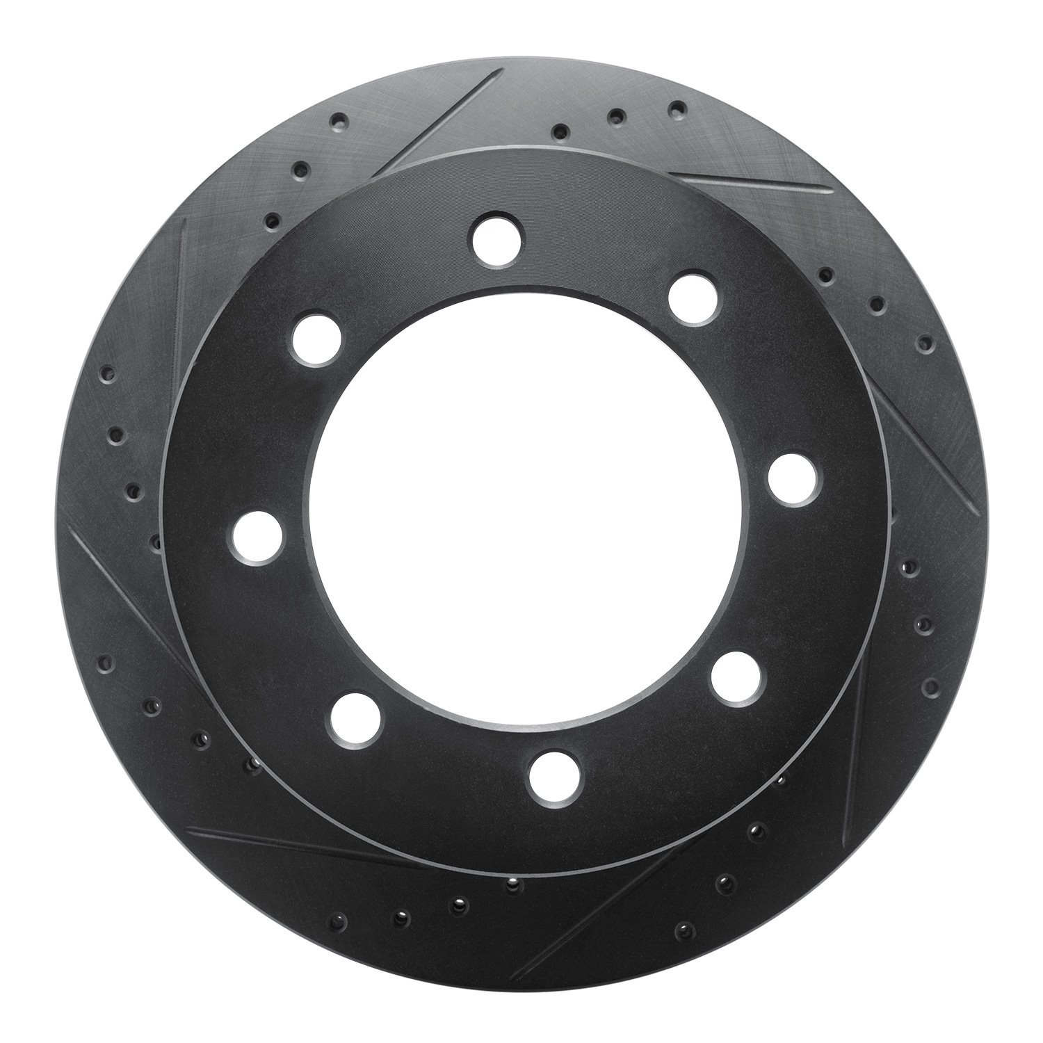 633-48092L Drilled/Slotted Brake Rotor [Black], Fits Select GM, Position: Rear Left