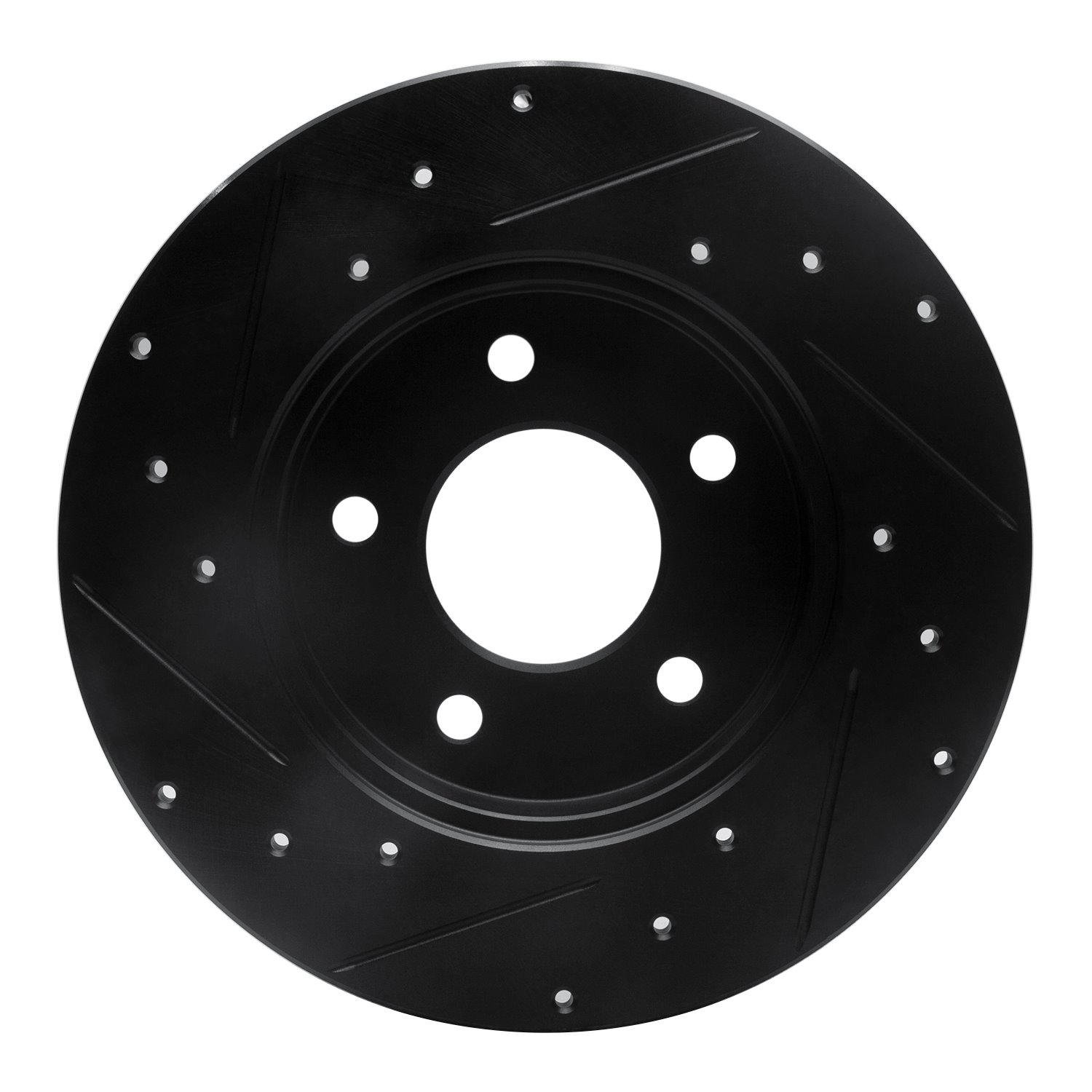 633-52010R Drilled/Slotted Brake Rotor [Black], 1992-2005 GM, Position: Rear Right
