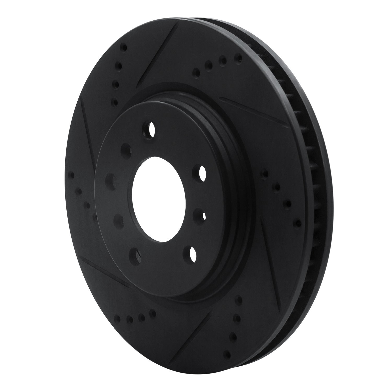 633-52024L Drilled/Slotted Brake Rotor [Black], 2004-2009 GM, Position: Front Left