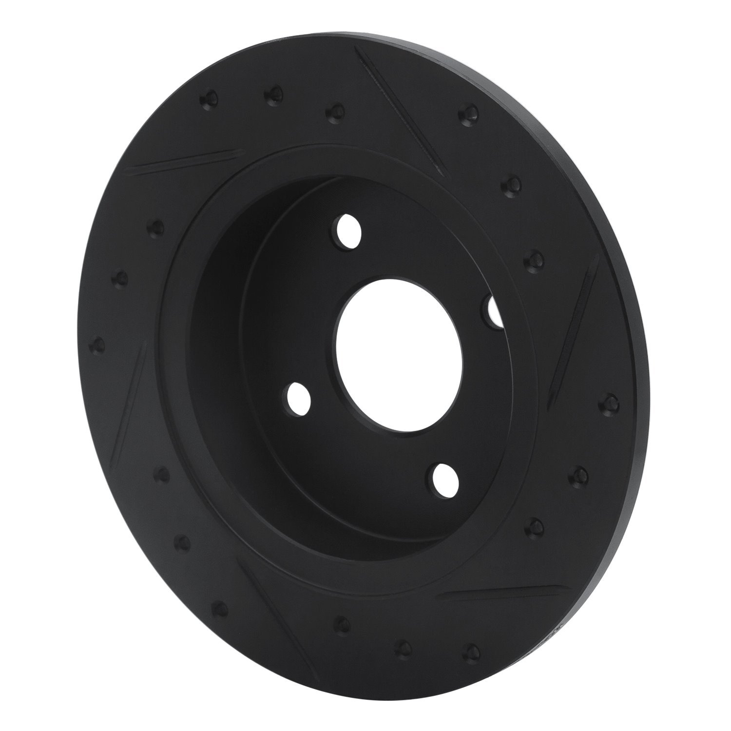 633-53000L Drilled/Slotted Brake Rotor [Black], 1991-1998 GM, Position: Rear Left