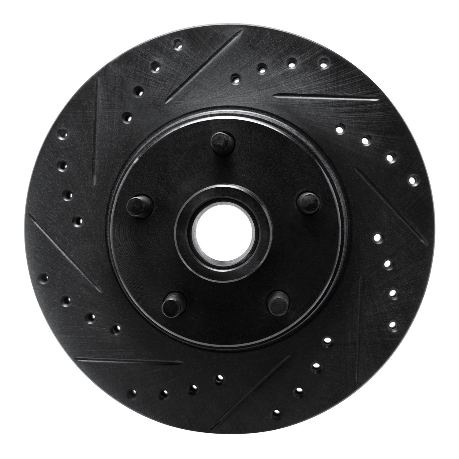 633-54006L Drilled/Slotted Brake Rotor [Black], 1968-1970 Ford/Lincoln/Mercury/Mazda, Position: Front Left