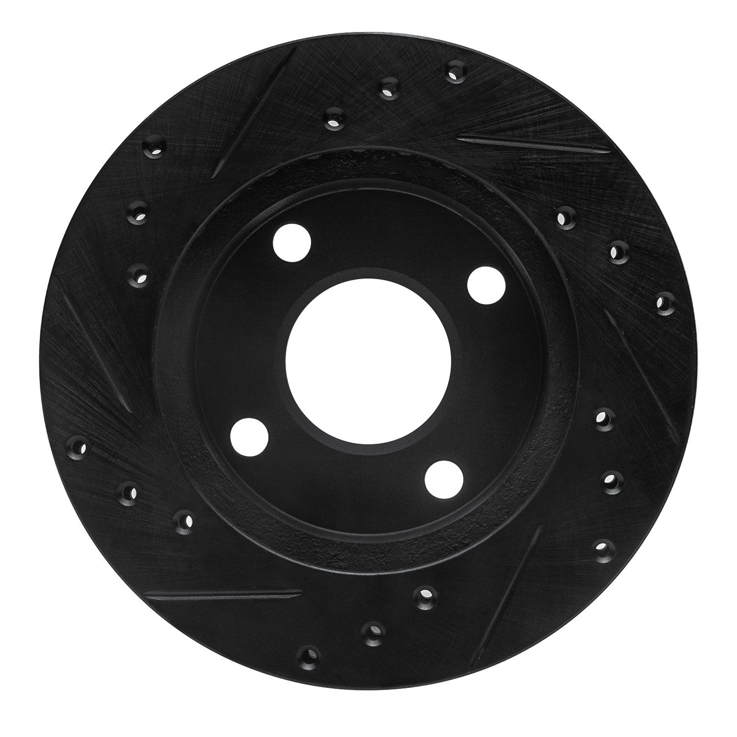 633-54007R Drilled/Slotted Brake Rotor [Black], 1981-1994 Ford/Lincoln/Mercury/Mazda, Position: Front Right