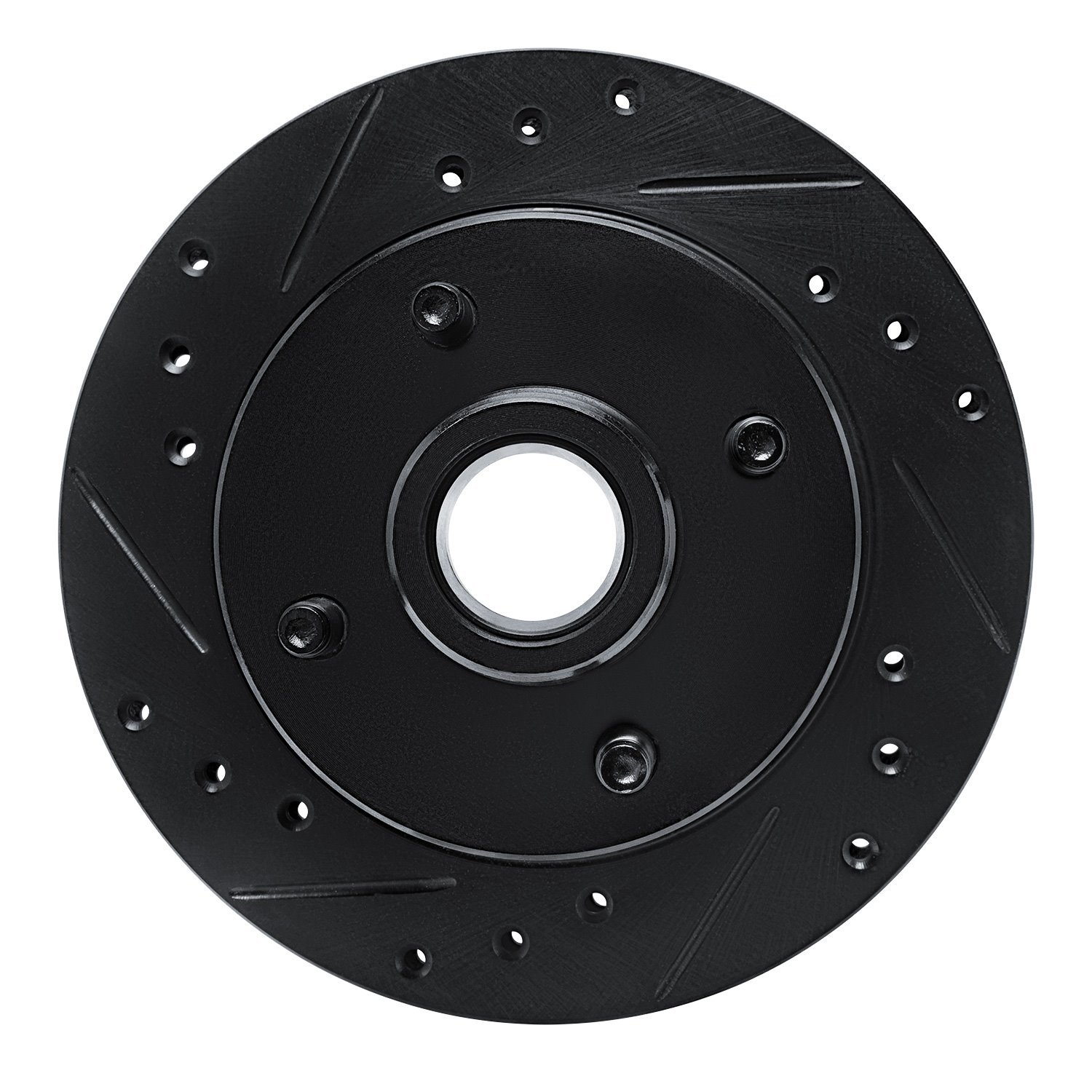 633-54018L Drilled/Slotted Brake Rotor [Black], 1979-1981 Ford/Lincoln/Mercury/Mazda, Position: Front Left