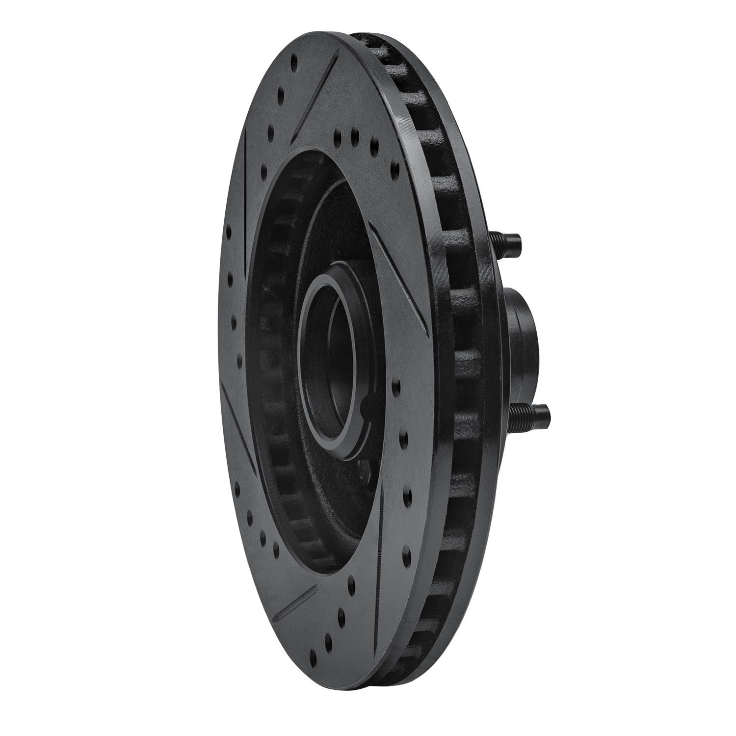 633-54026R Drilled/Slotted Brake Rotor [Black], 1987-1993 Ford/Lincoln/Mercury/Mazda, Position: Front Right
