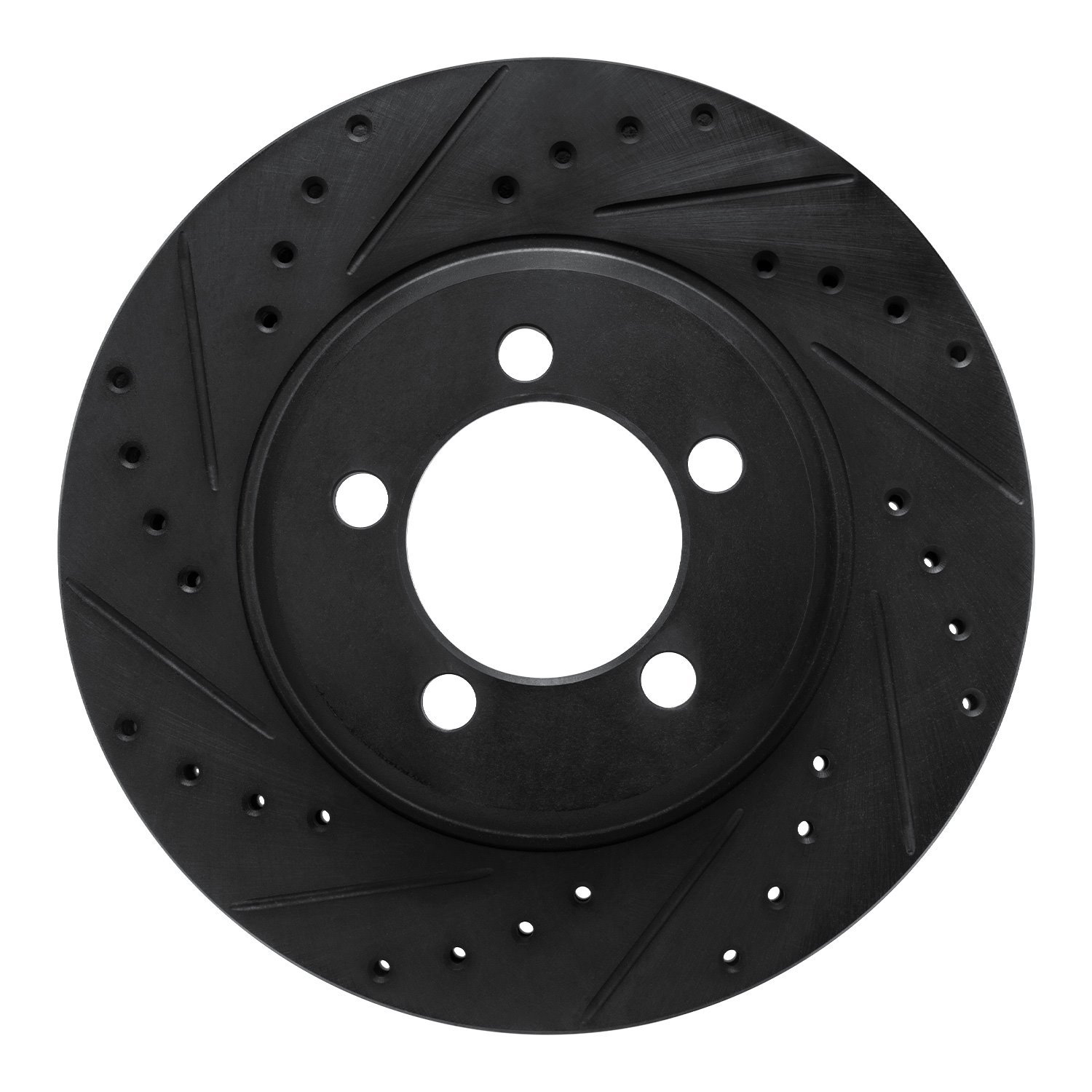 633-54043L Drilled/Slotted Brake Rotor [Black], 1965-1966 Ford/Lincoln/Mercury/Mazda, Position: Front Left