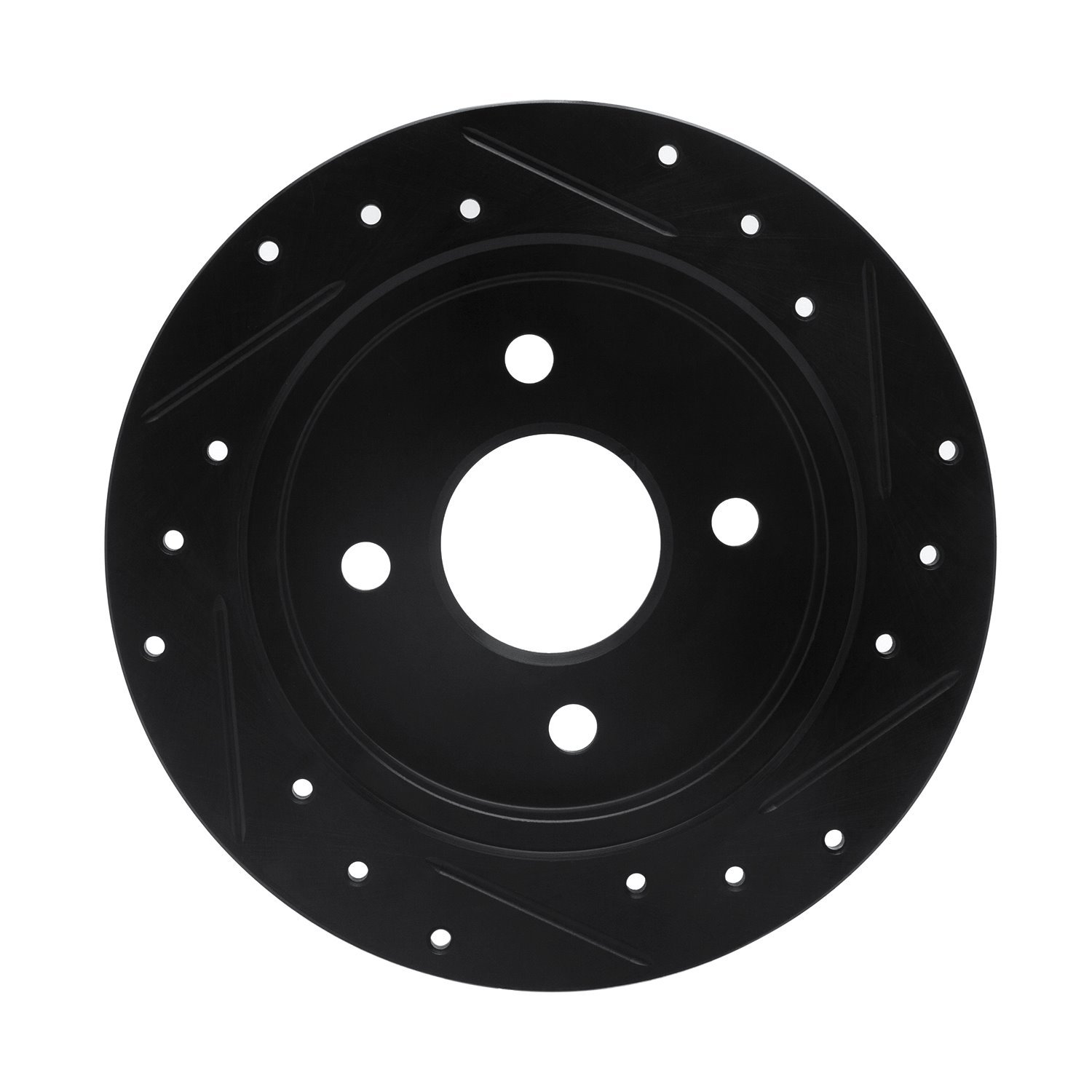 633-54049L Drilled/Slotted Brake Rotor [Black], 2001-2019 Ford/Lincoln/Mercury/Mazda, Position: Rear Left