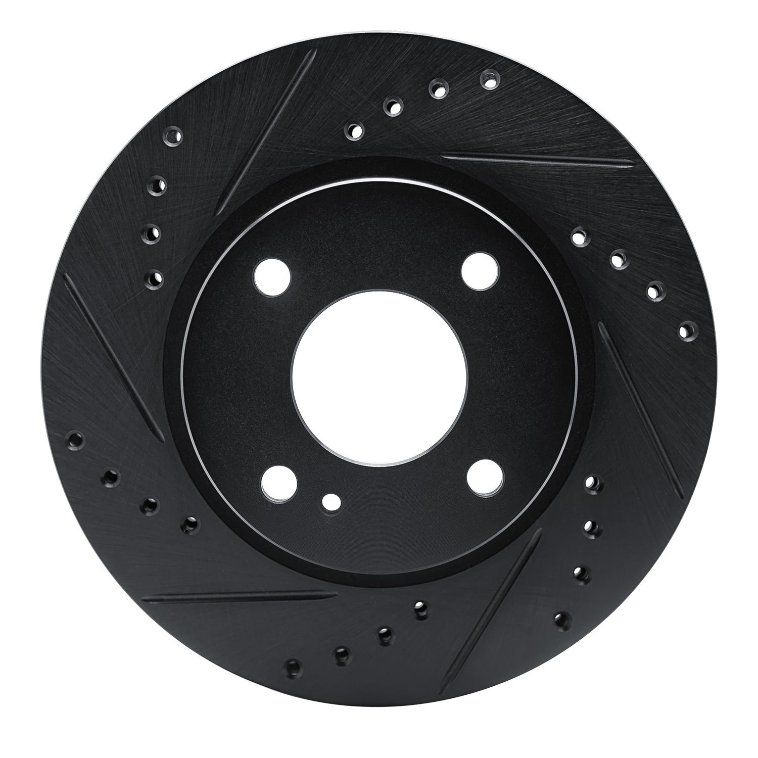633-54063L Drilled/Slotted Brake Rotor [Black], 2011-2019 Ford/Lincoln/Mercury/Mazda, Position: Front Left
