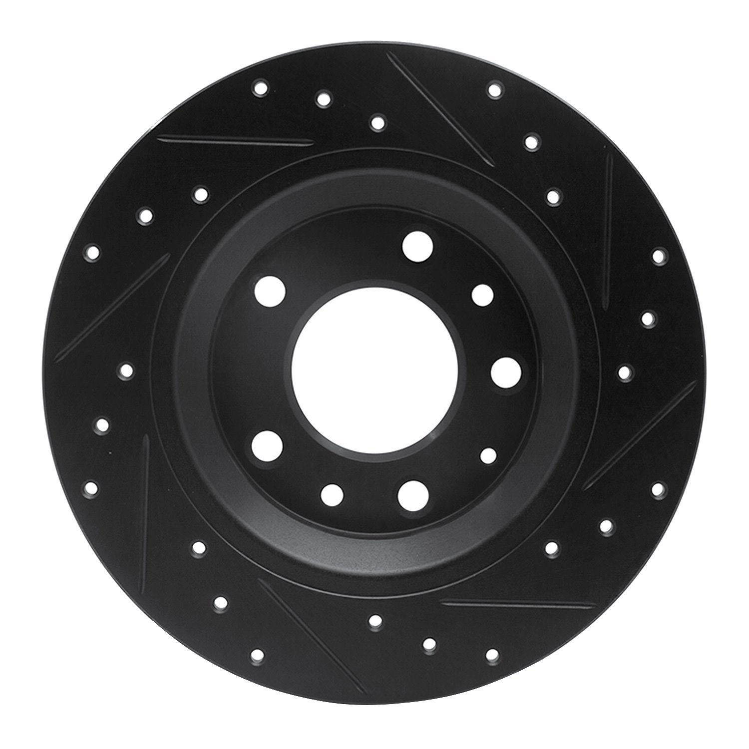 633-54064L Drilled/Slotted Brake Rotor [Black], 1998-2015 Ford/Lincoln/Mercury/Mazda, Position: Rear Left