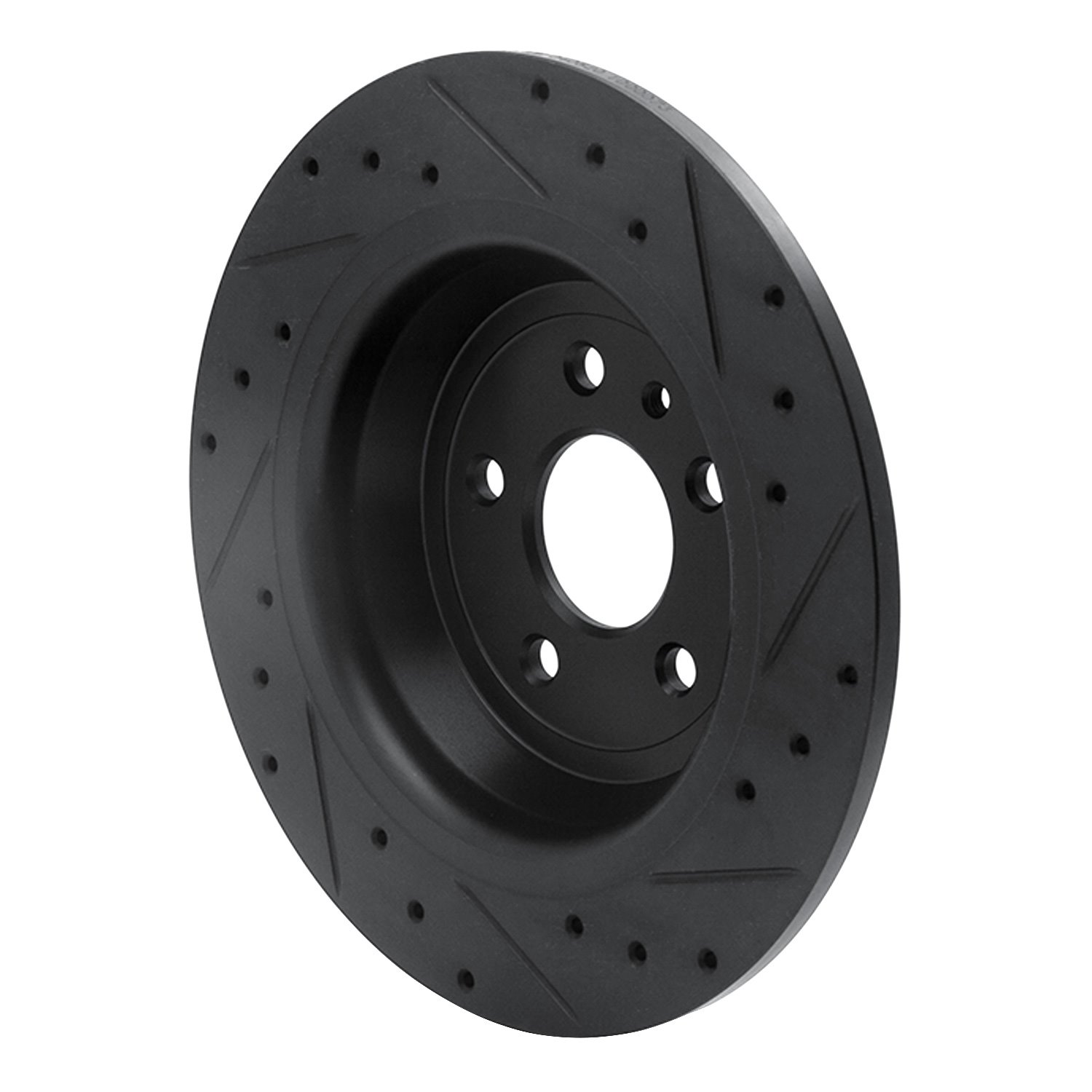 633-54072L Drilled/Slotted Brake Rotor [Black], 2013-2020 Ford/Lincoln/Mercury/Mazda, Position: Rear Left