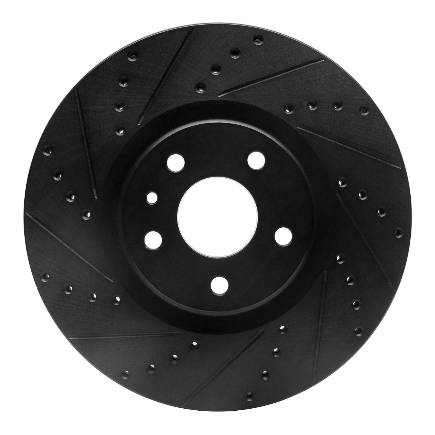 633-54073L Drilled/Slotted Brake Rotor [Black], 2013-2020 Ford/Lincoln/Mercury/Mazda, Position: Front Left