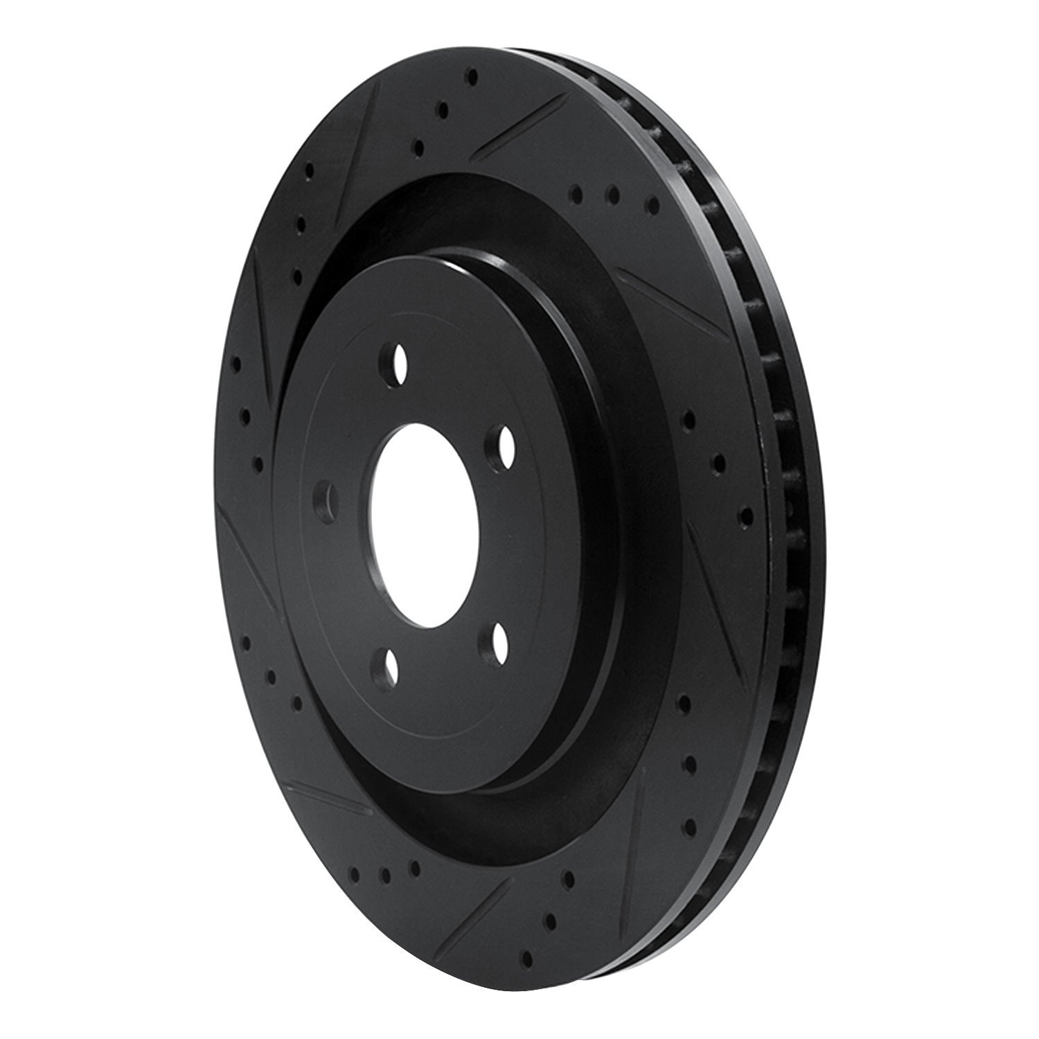 633-54074L Drilled/Slotted Brake Rotor [Black], Fits Select Ford/Lincoln/Mercury/Mazda, Position: Rear Left