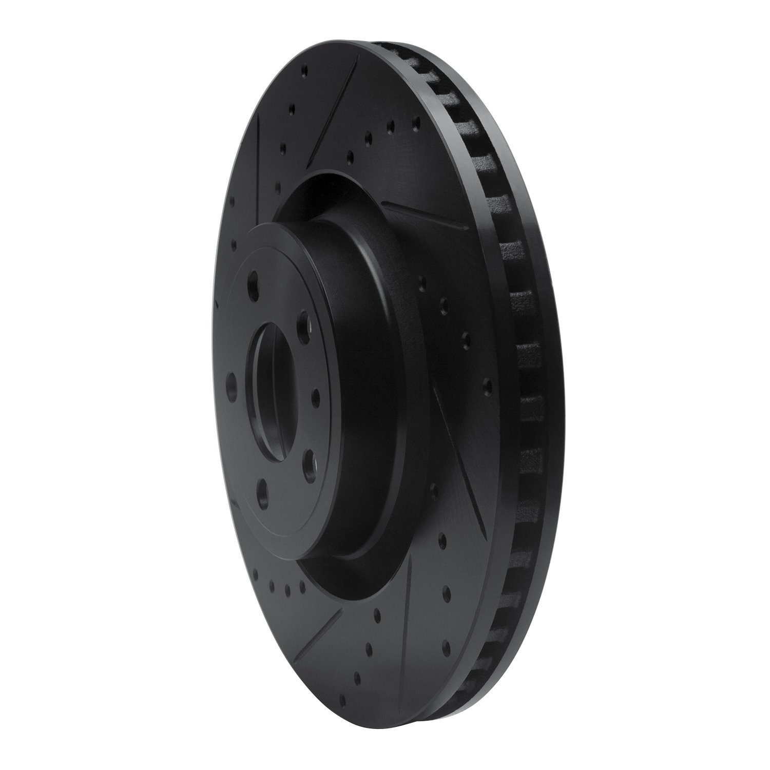 633-54078L Drilled/Slotted Brake Rotor [Black], 2015-2020 Ford/Lincoln/Mercury/Mazda, Position: Front Left