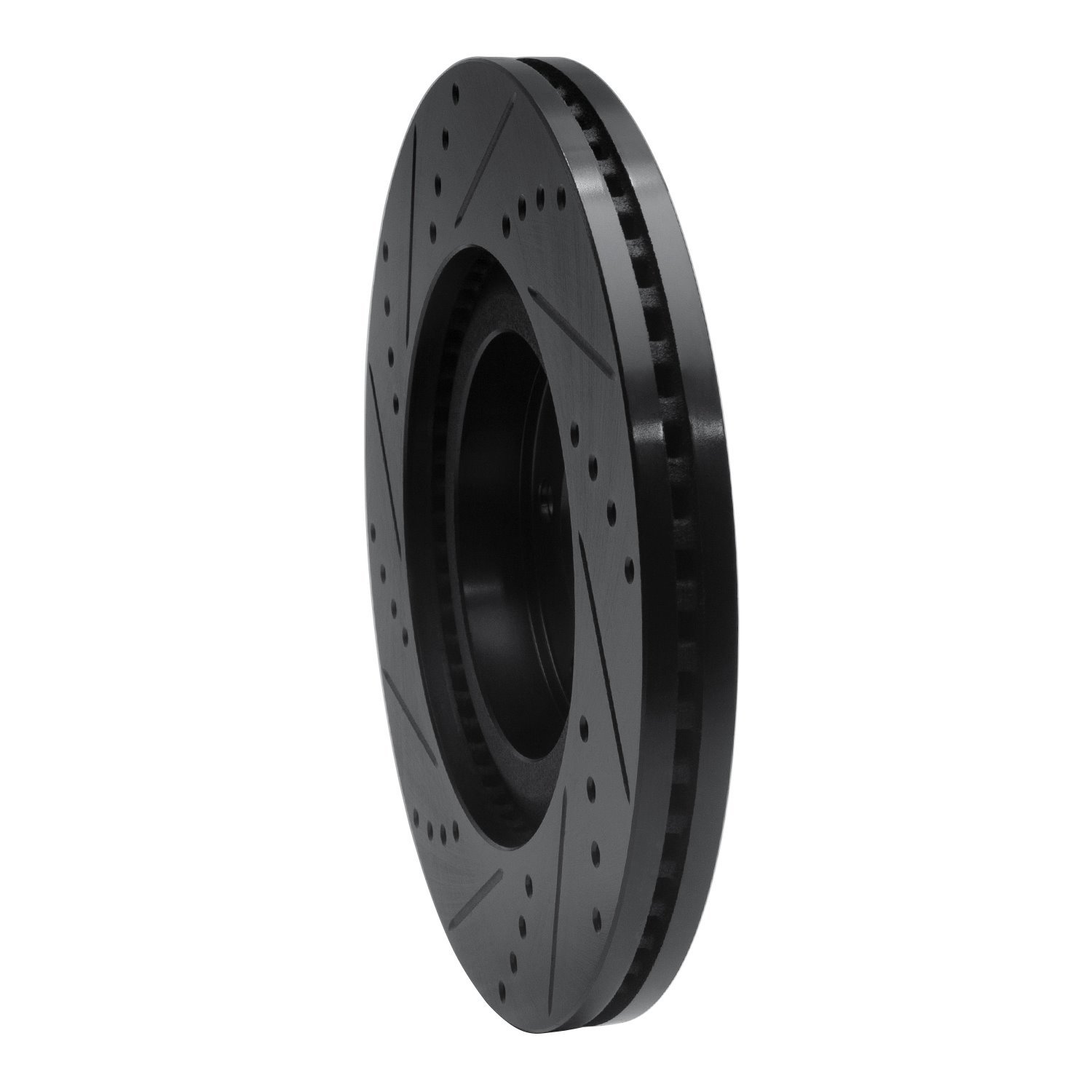 Drilled/Slotted Brake Rotor [Black], 2007-2015