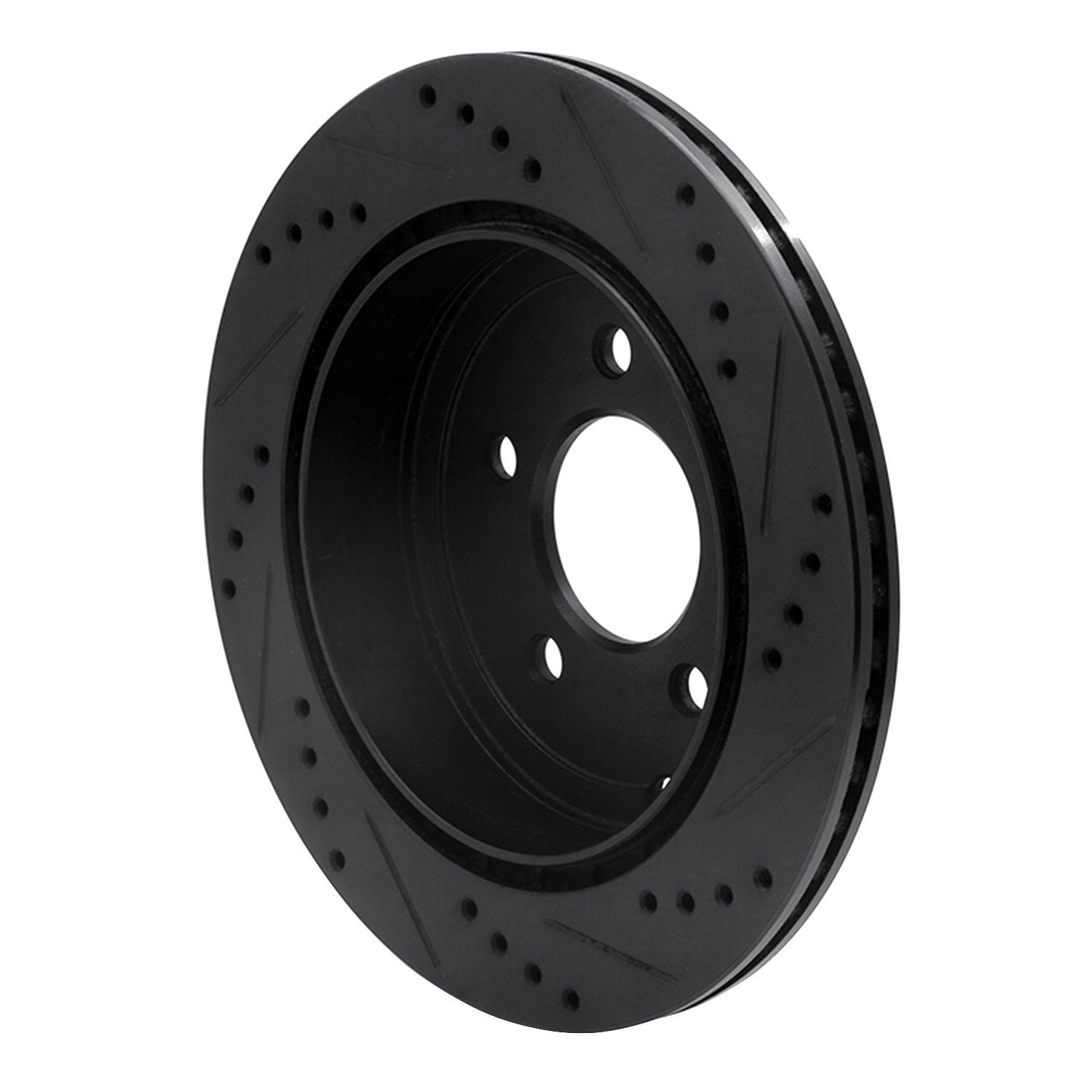633-54090L Drilled/Slotted Brake Rotor [Black], 2007-2010 Ford/Lincoln/Mercury/Mazda, Position: Rear Left