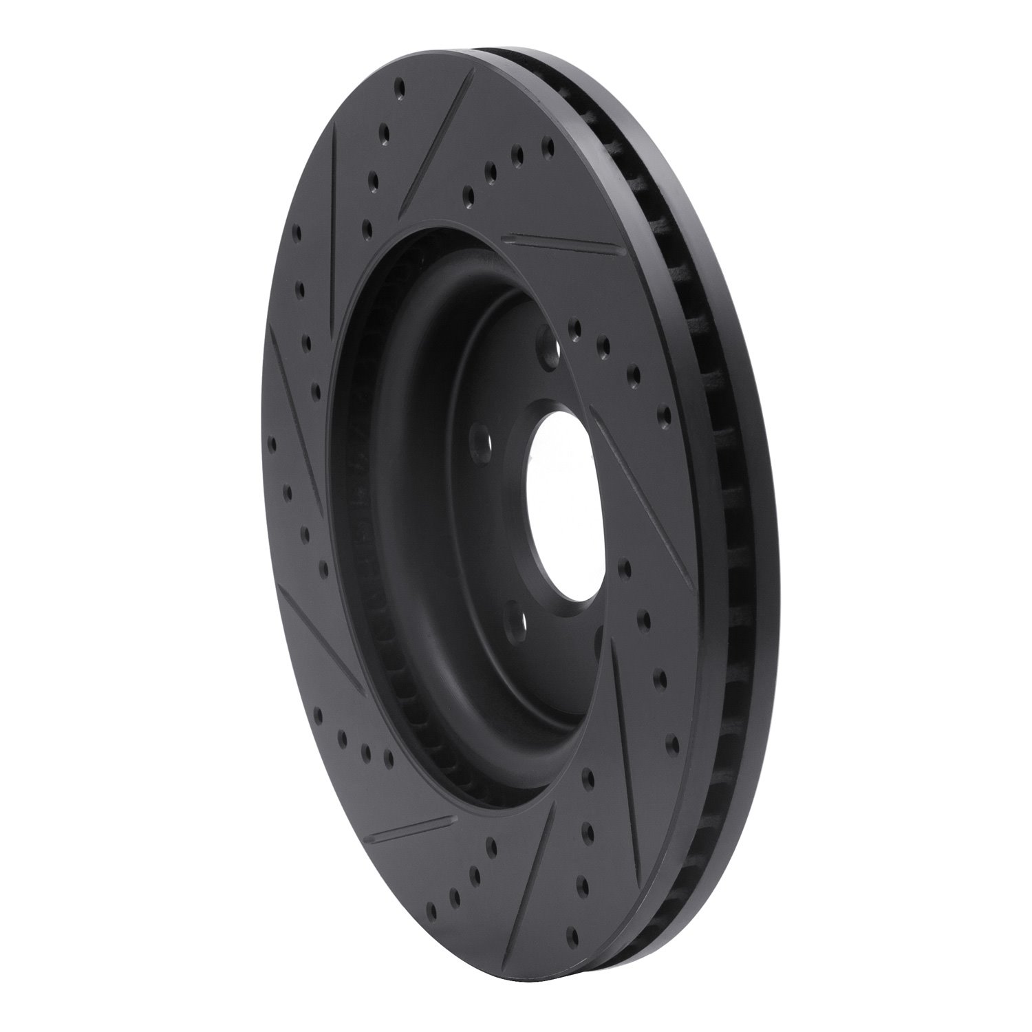 633-54094R Drilled/Slotted Brake Rotor [Black], 2011-2019 Ford/Lincoln/Mercury/Mazda, Position: Front Right